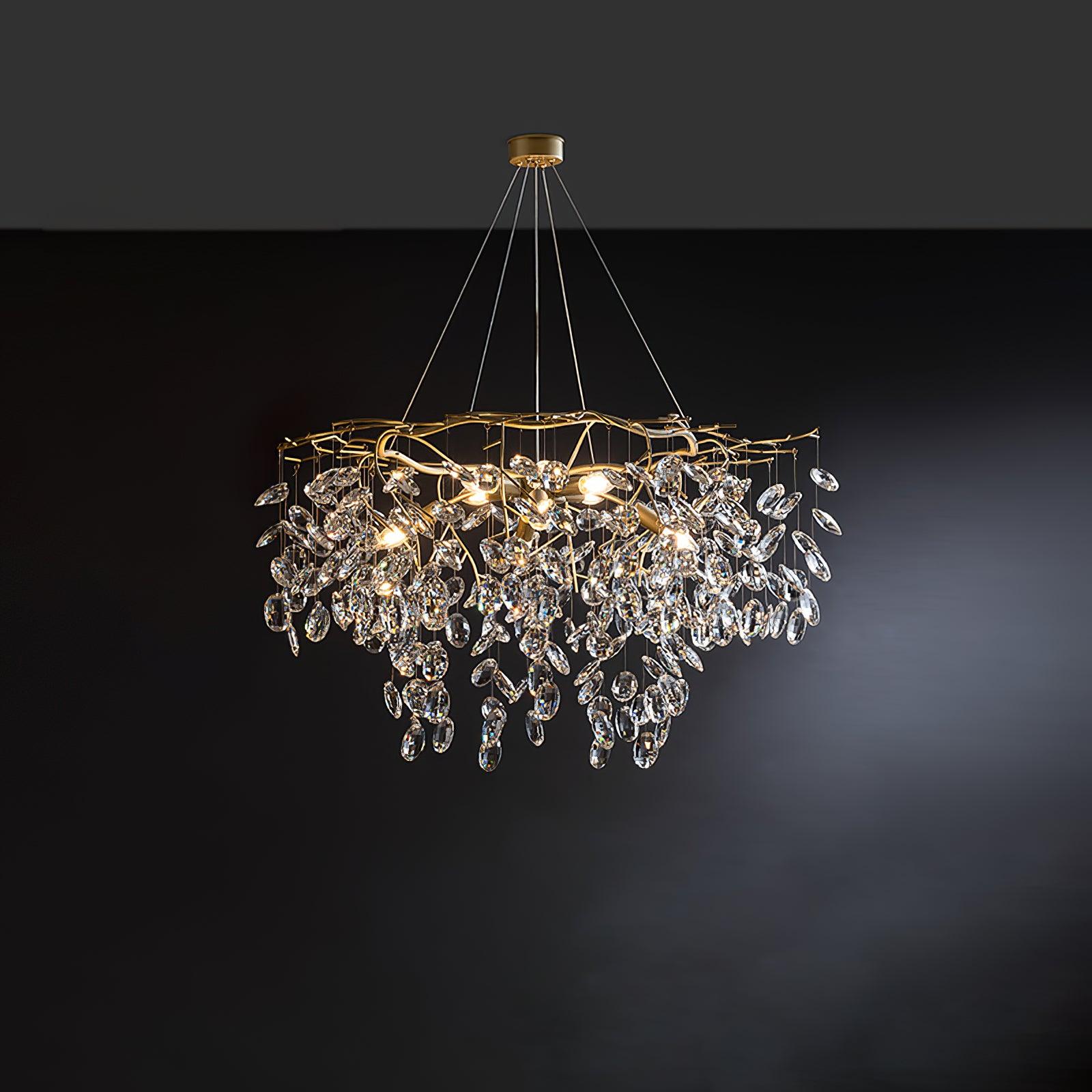 Nirixy Chandelier Crystal Branch Gold LED-Neutral Decor