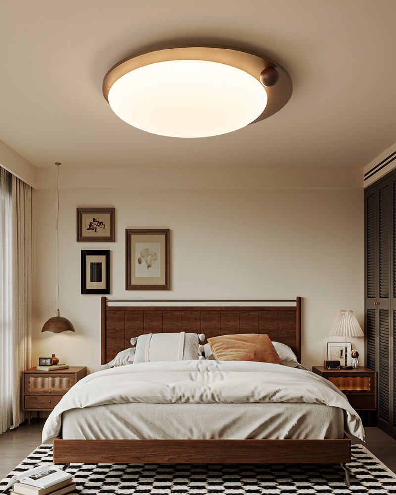 Wood Accent Ceiling Light-Neutral Decor