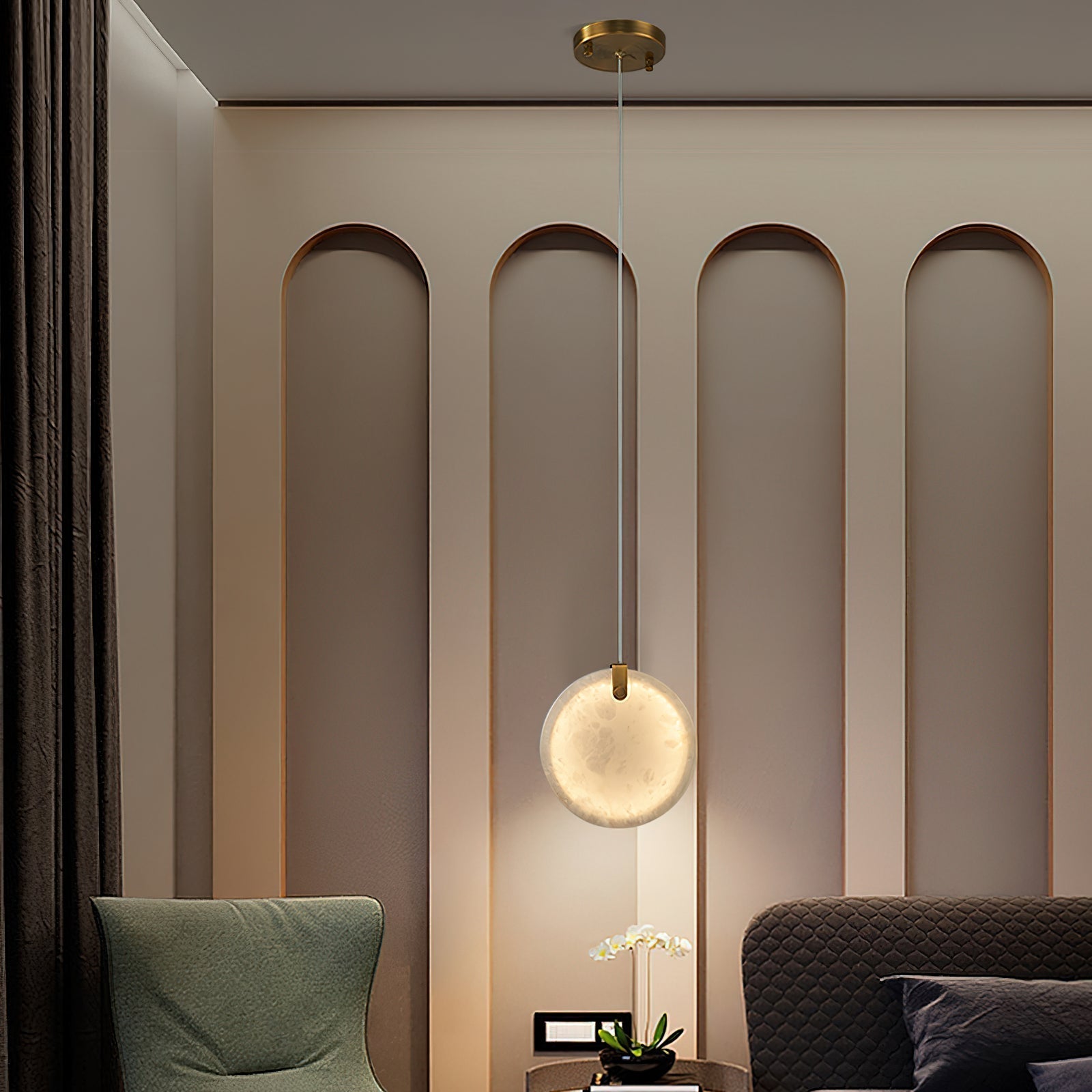 Selene Alabaster Pendant Light