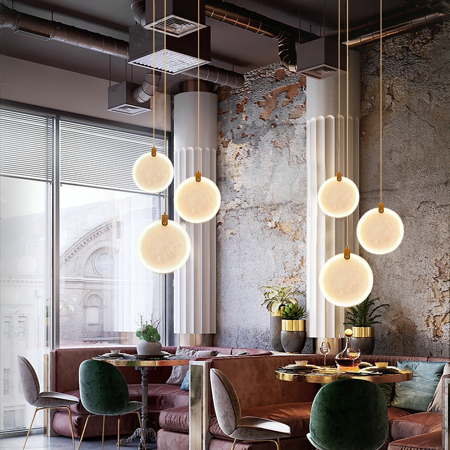 Selene Alabaster Pendant Light