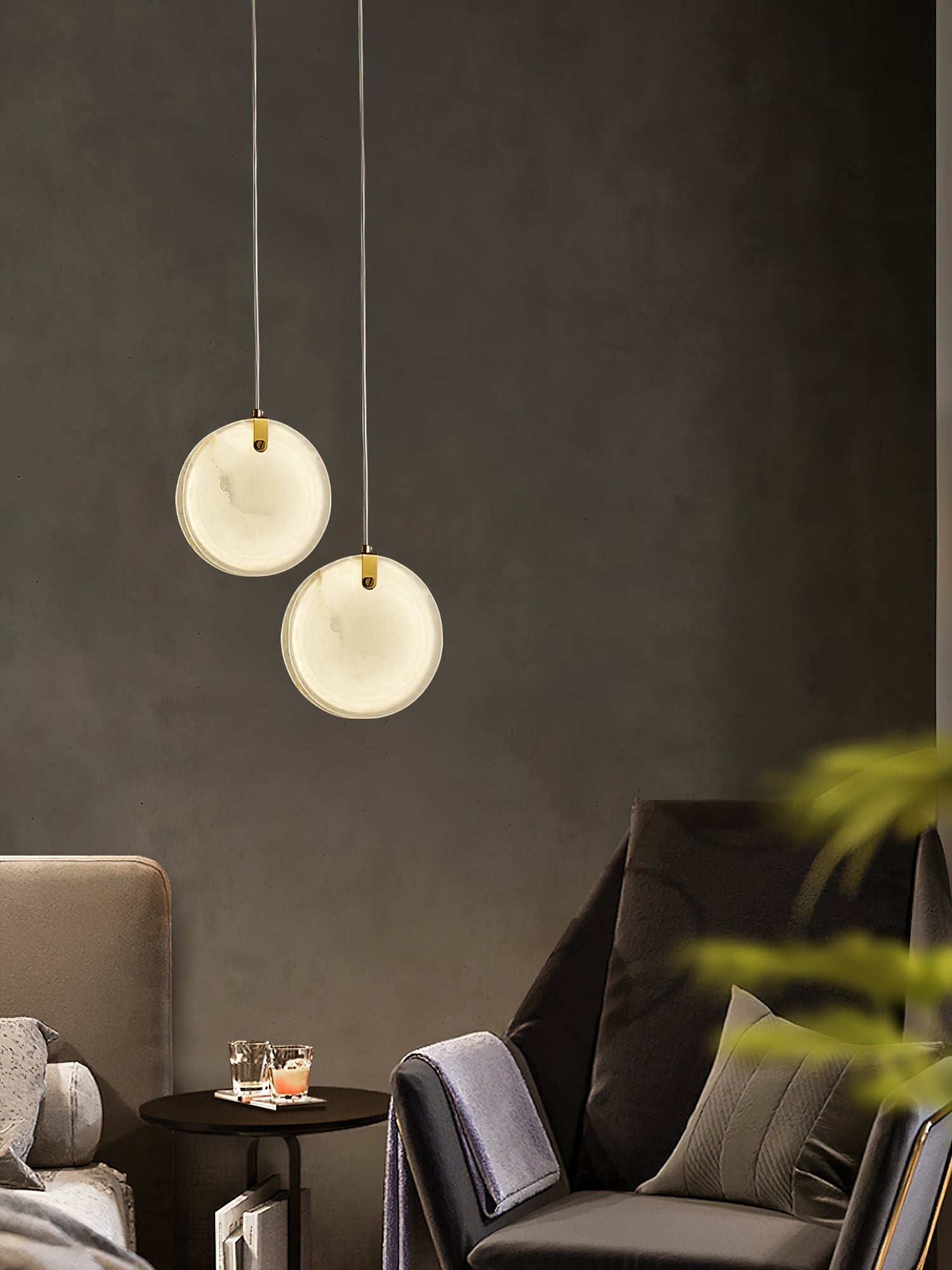 Selene Alabaster Pendant Light