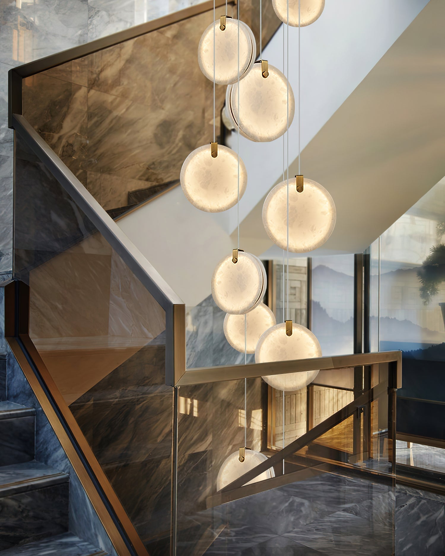 Selene Alabaster Pendant Light