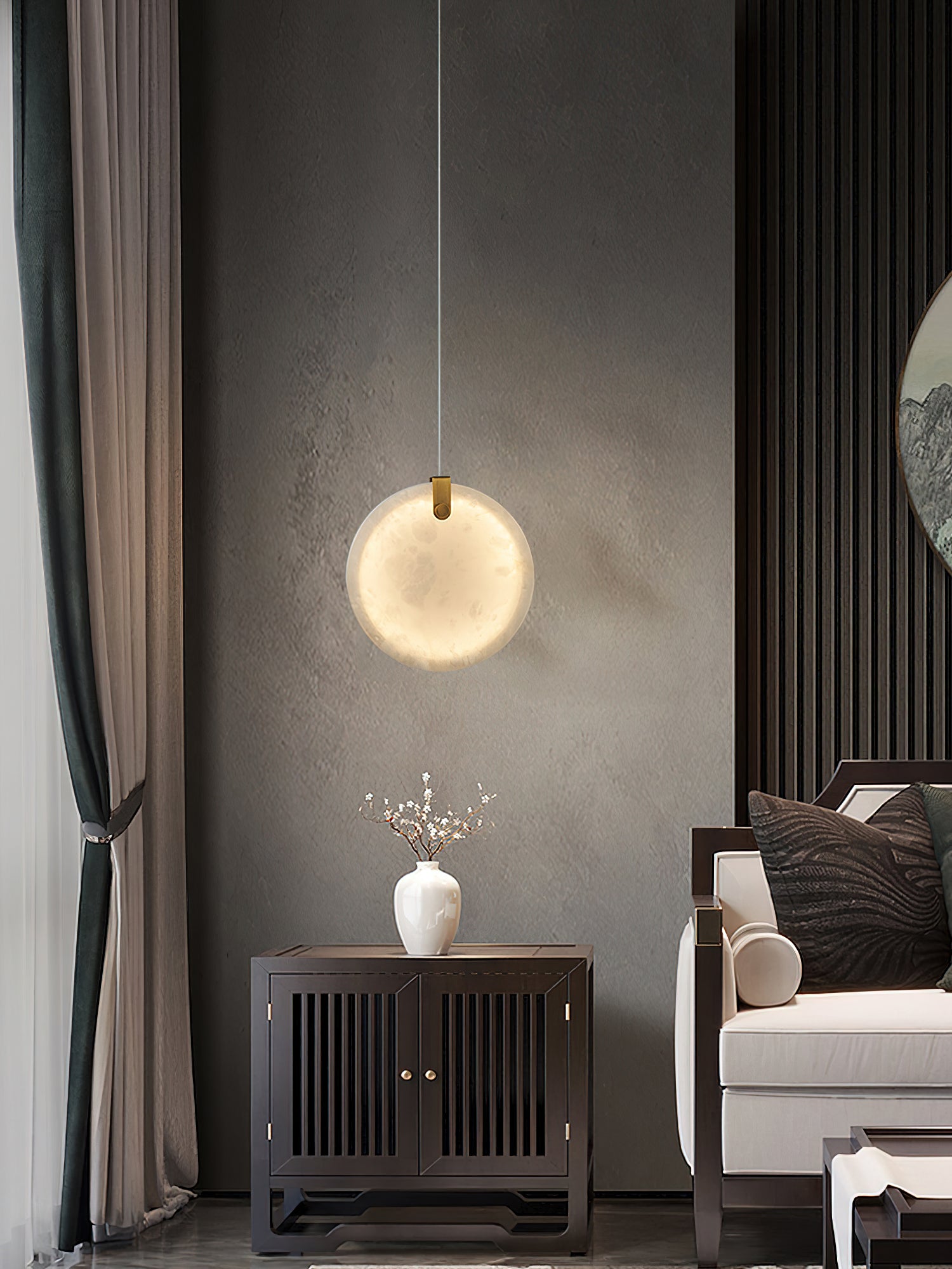 Selene Alabaster Pendant Light