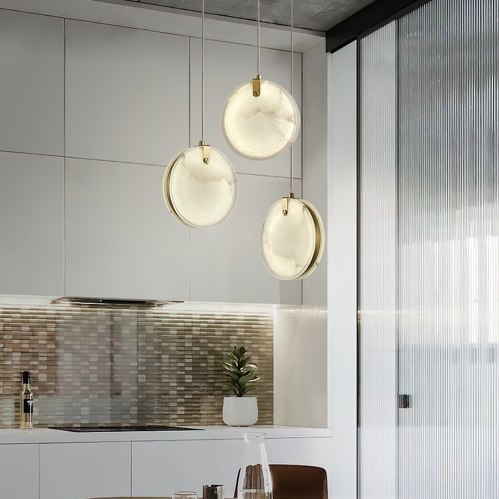 Selene Alabaster Pendant Light