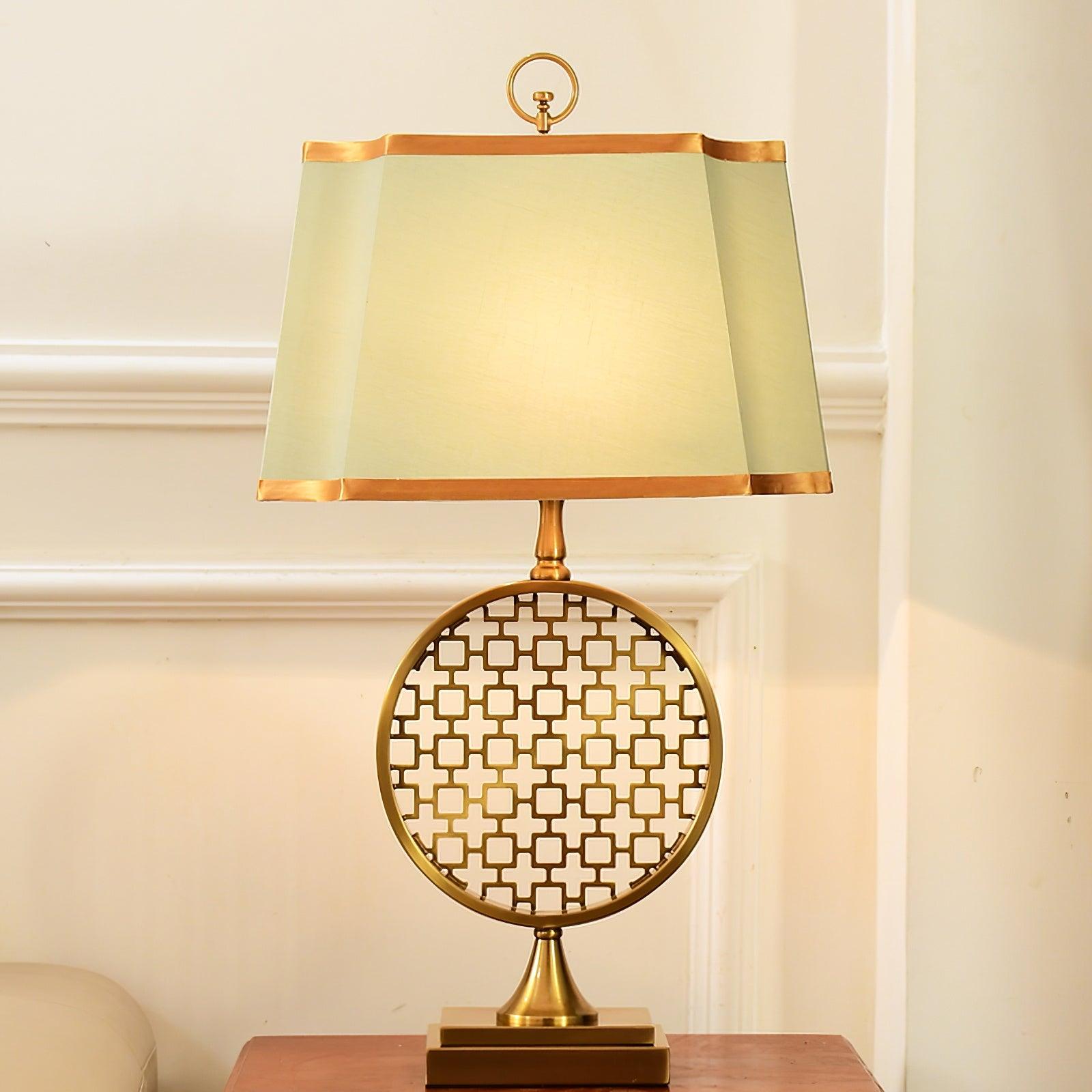 Aird Fabric Glam Table Lamp-Neutral Decor