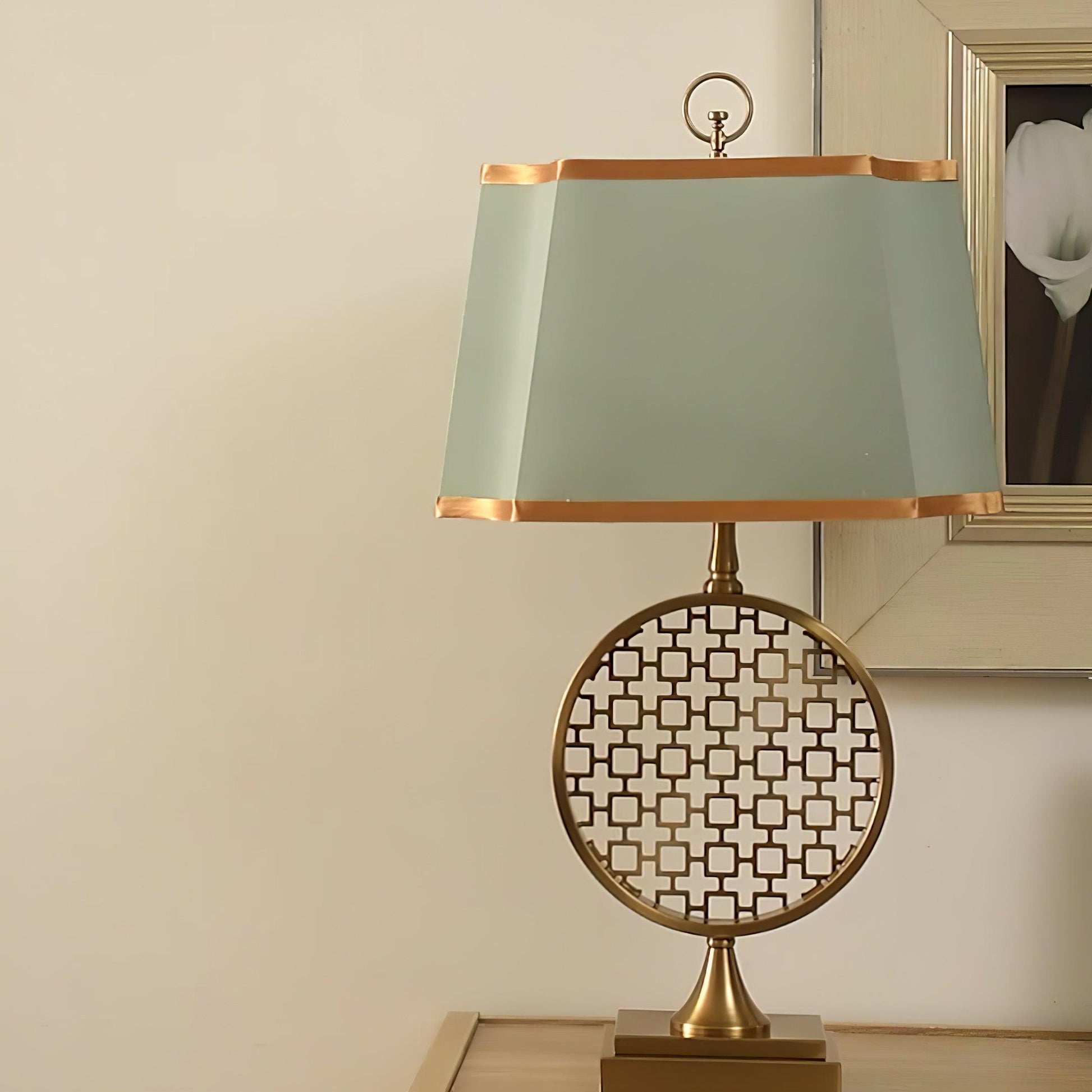 Aird Fabric Glam Table Lamp-Neutral Decor