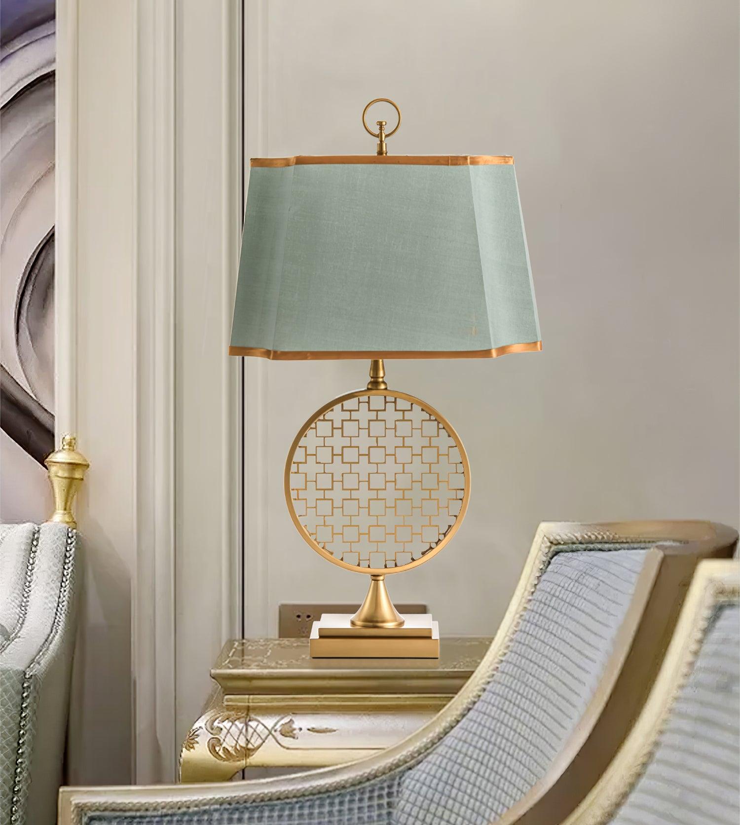 Aird Fabric Glam Table Lamp-Neutral Decor
