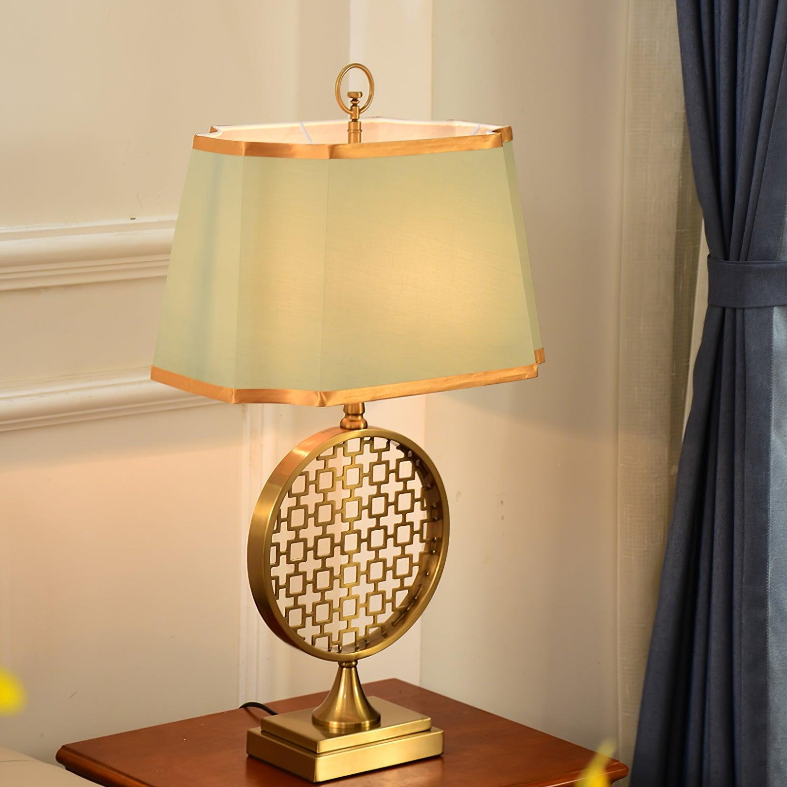 Aird Fabric Glam Table Lamp-Neutral Decor