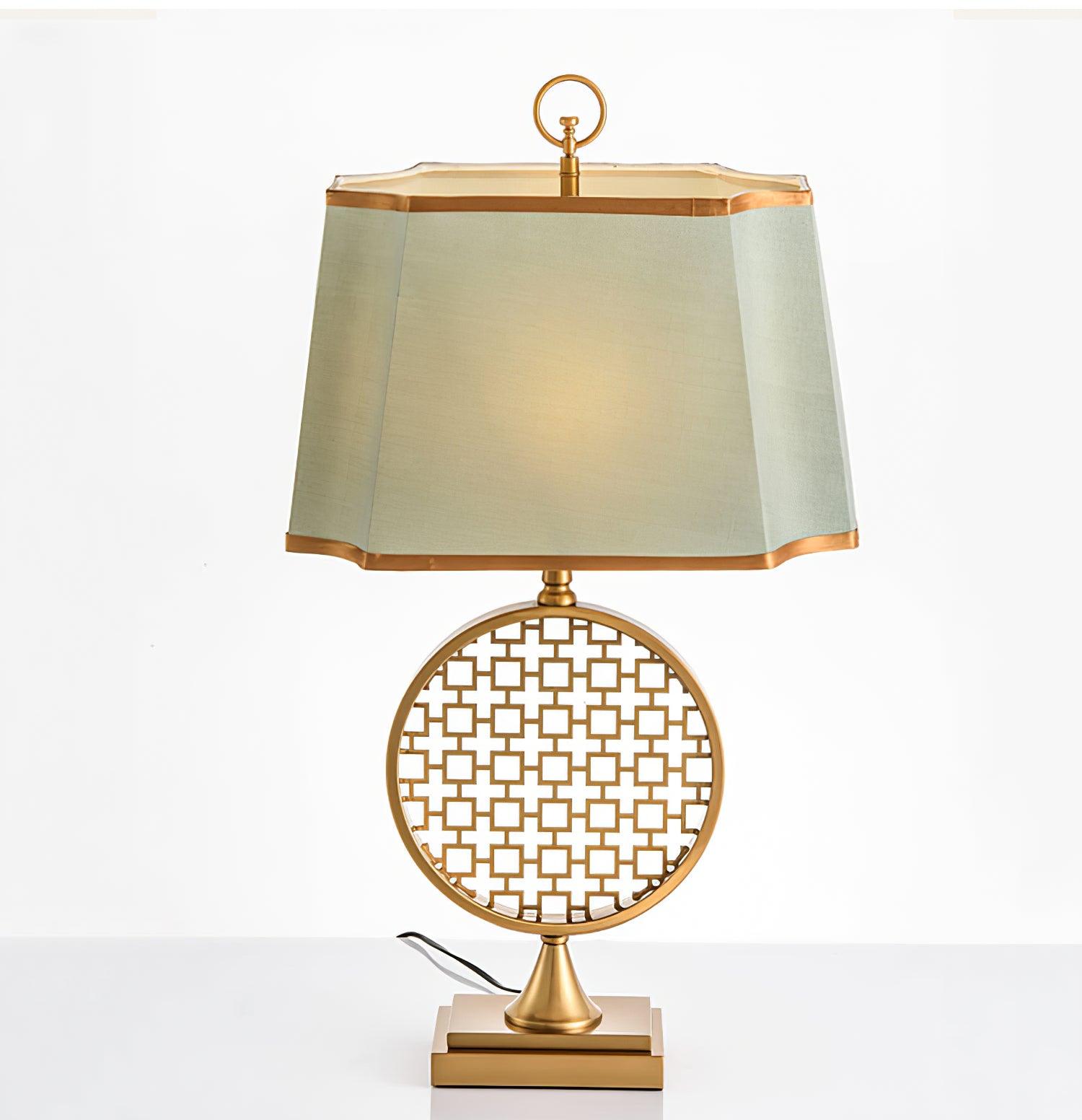 Aird Fabric Glam Table Lamp-Neutral Decor