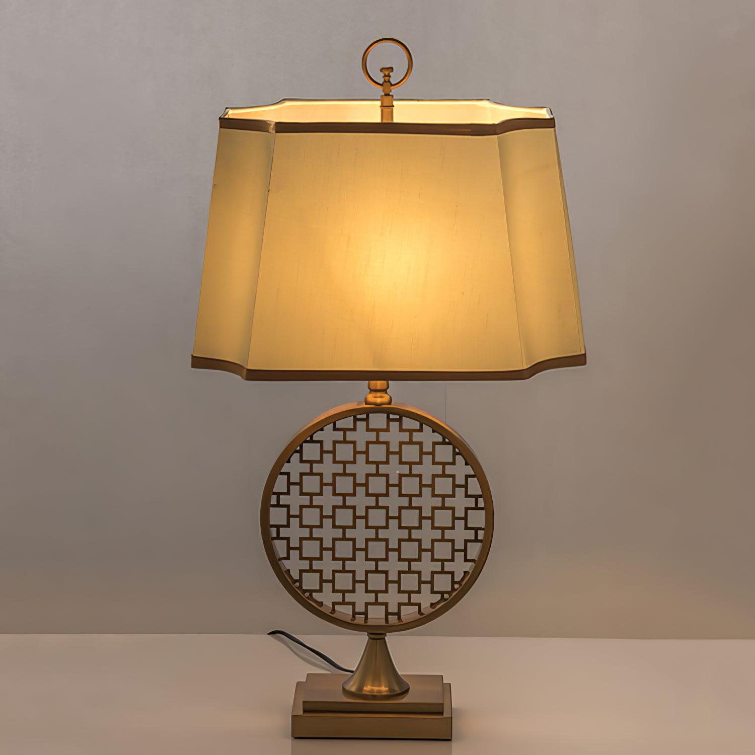 Aird Fabric Glam Table Lamp-Neutral Decor