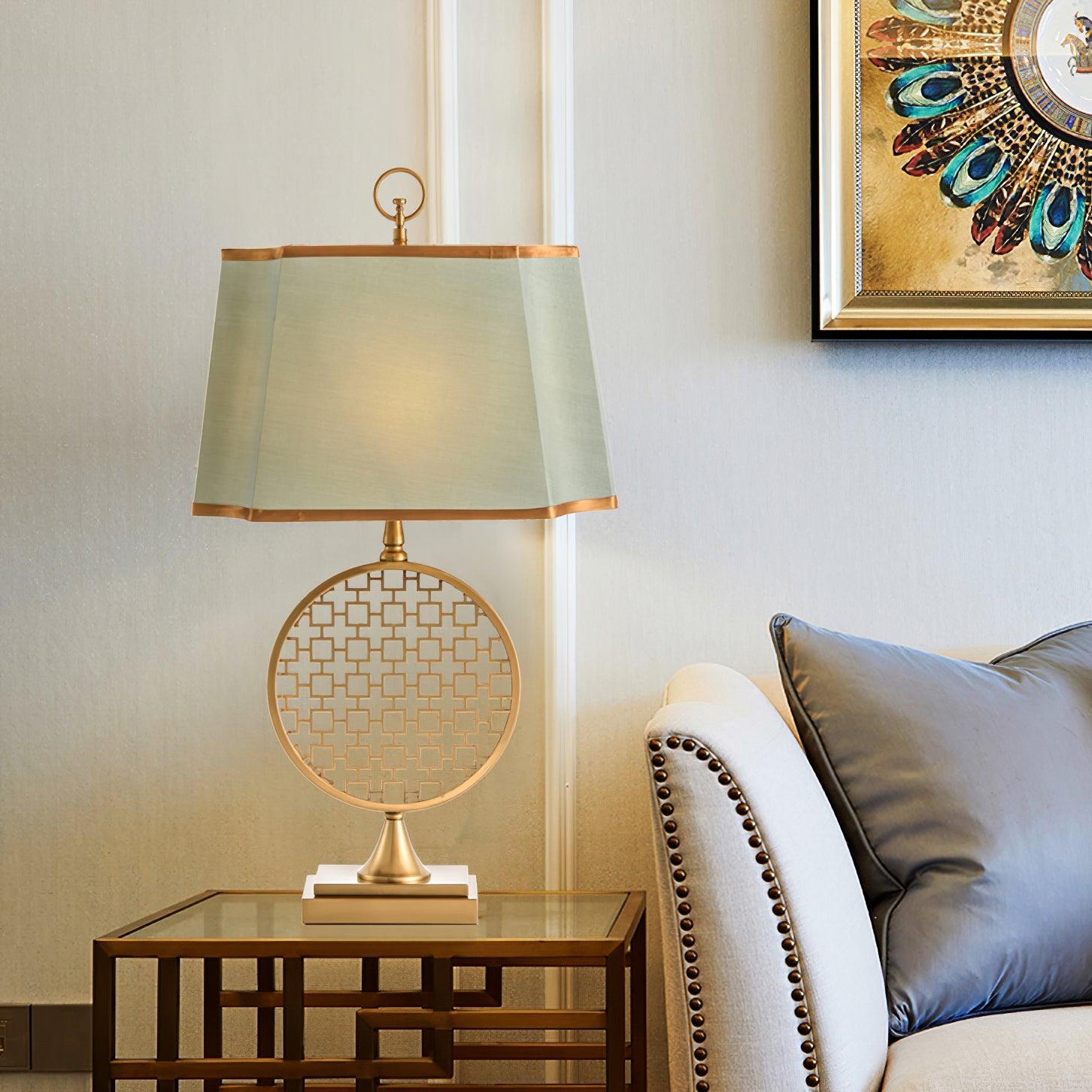 Aird Fabric Glam Table Lamp-Neutral Decor