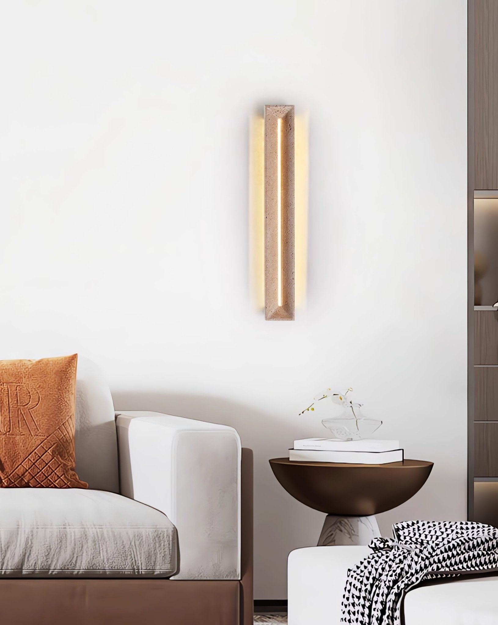 Dfi Minimalist Travertine Wall Light-Neutral Decor