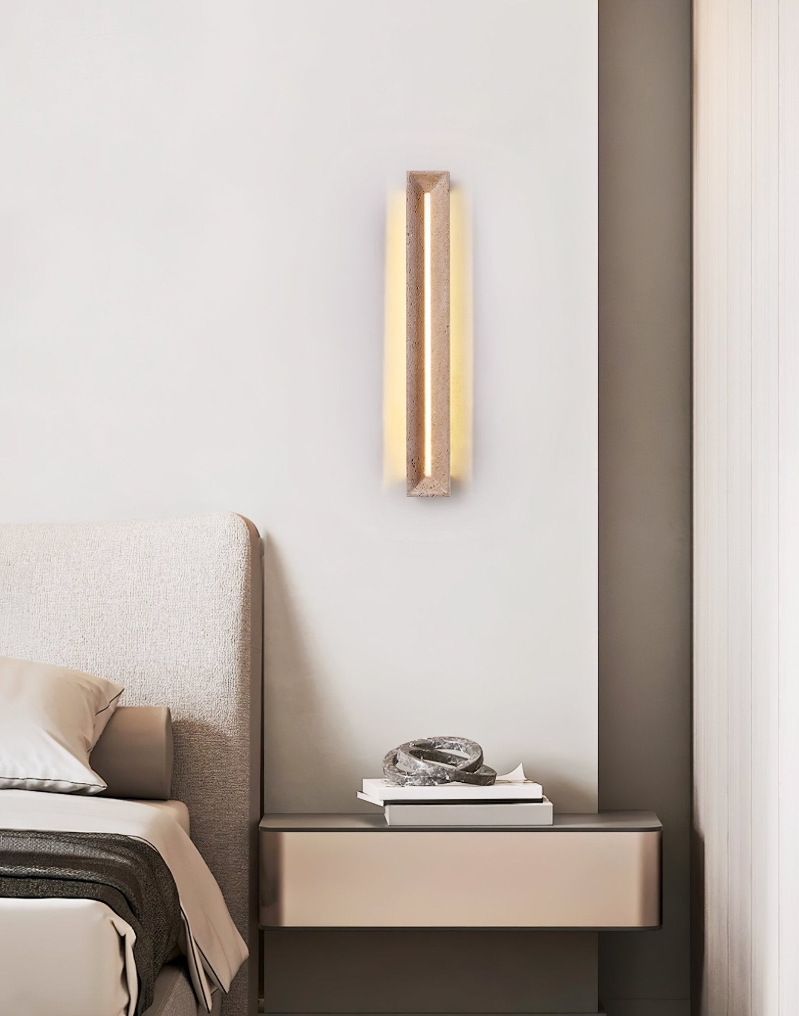 Dfi Minimalist Travertine Wall Light-Neutral Decor