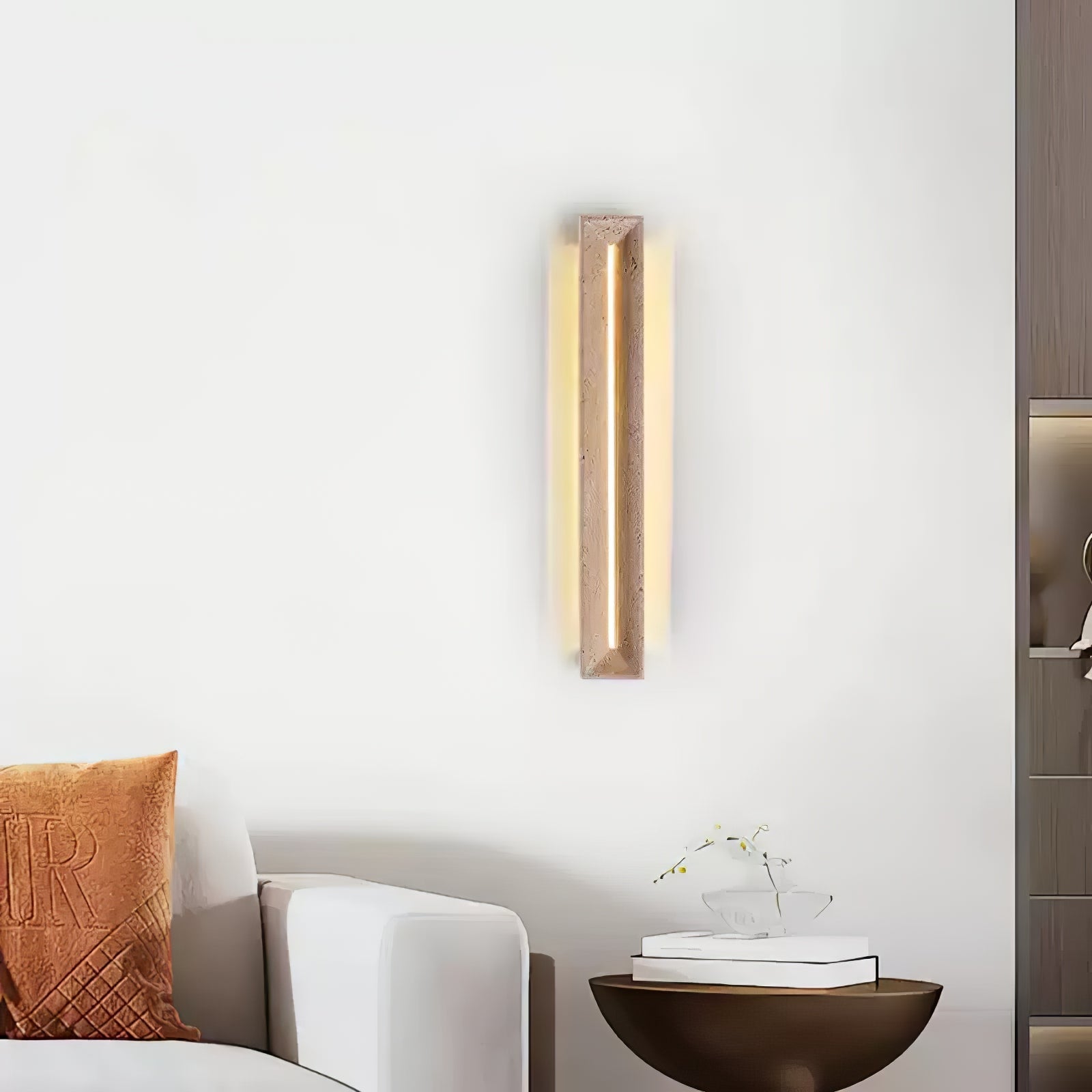 Dfi Minimalist Travertine Wall Light-Neutral Decor
