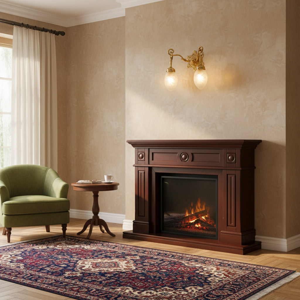 Lifestyle image of the Solange lamp in a living room.
