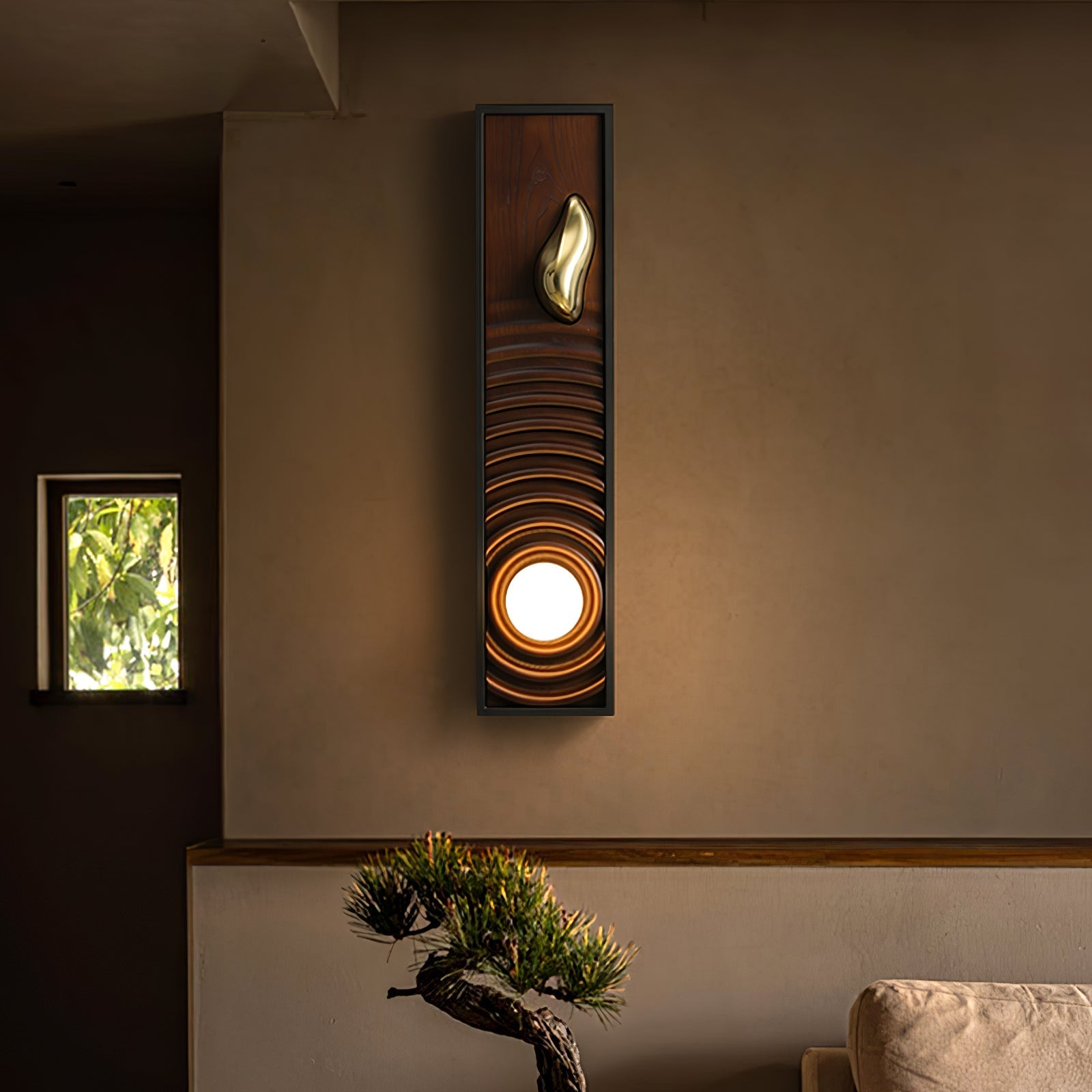 Caleb Vintage Wood Wall Lamp-Neutral Decor