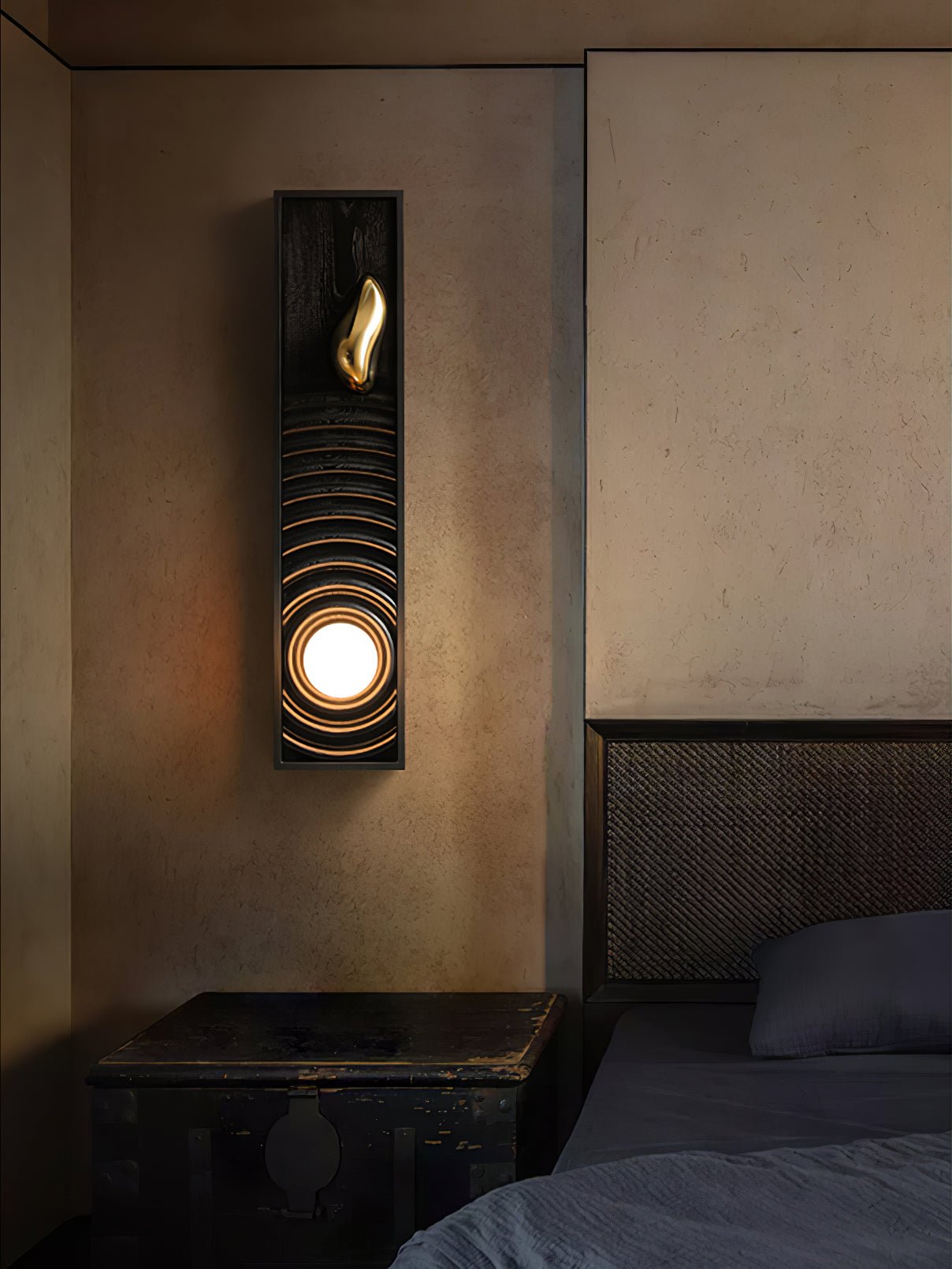 Caleb Vintage Wood Wall Lamp-Neutral Decor