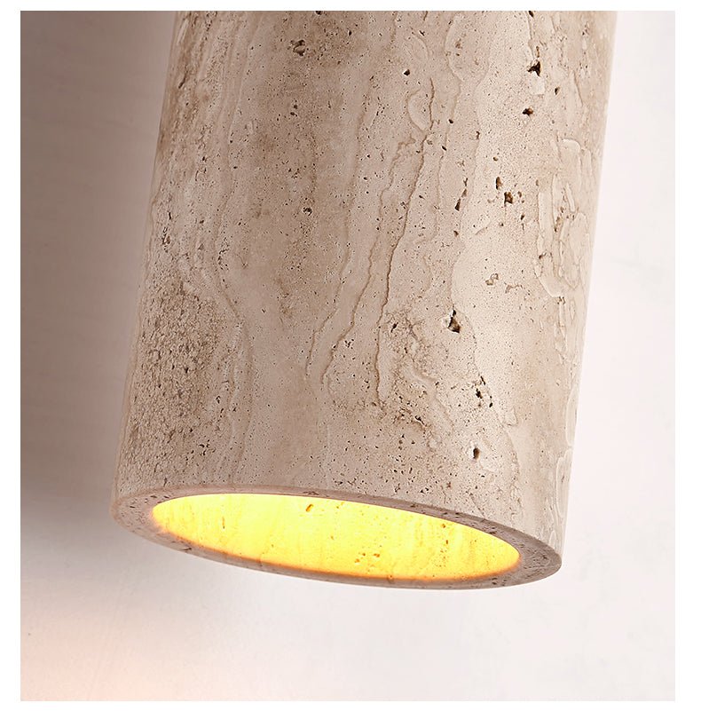 Talv Elegant Yellow Travertine Pendant Lamp-Neutral Decor