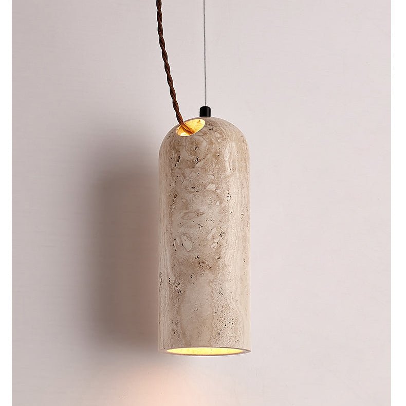 Talv Elegant Yellow Travertine Pendant Lamp-Neutral Decor
