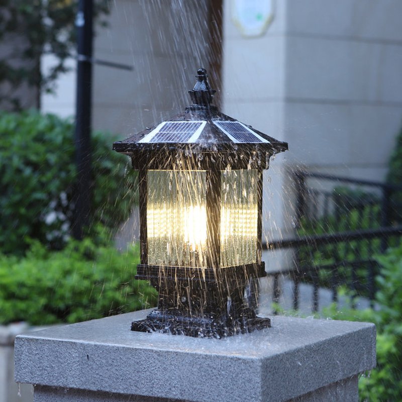Ray Vintage Classic Lantern Solar Outdoor Light-Neutral Decor