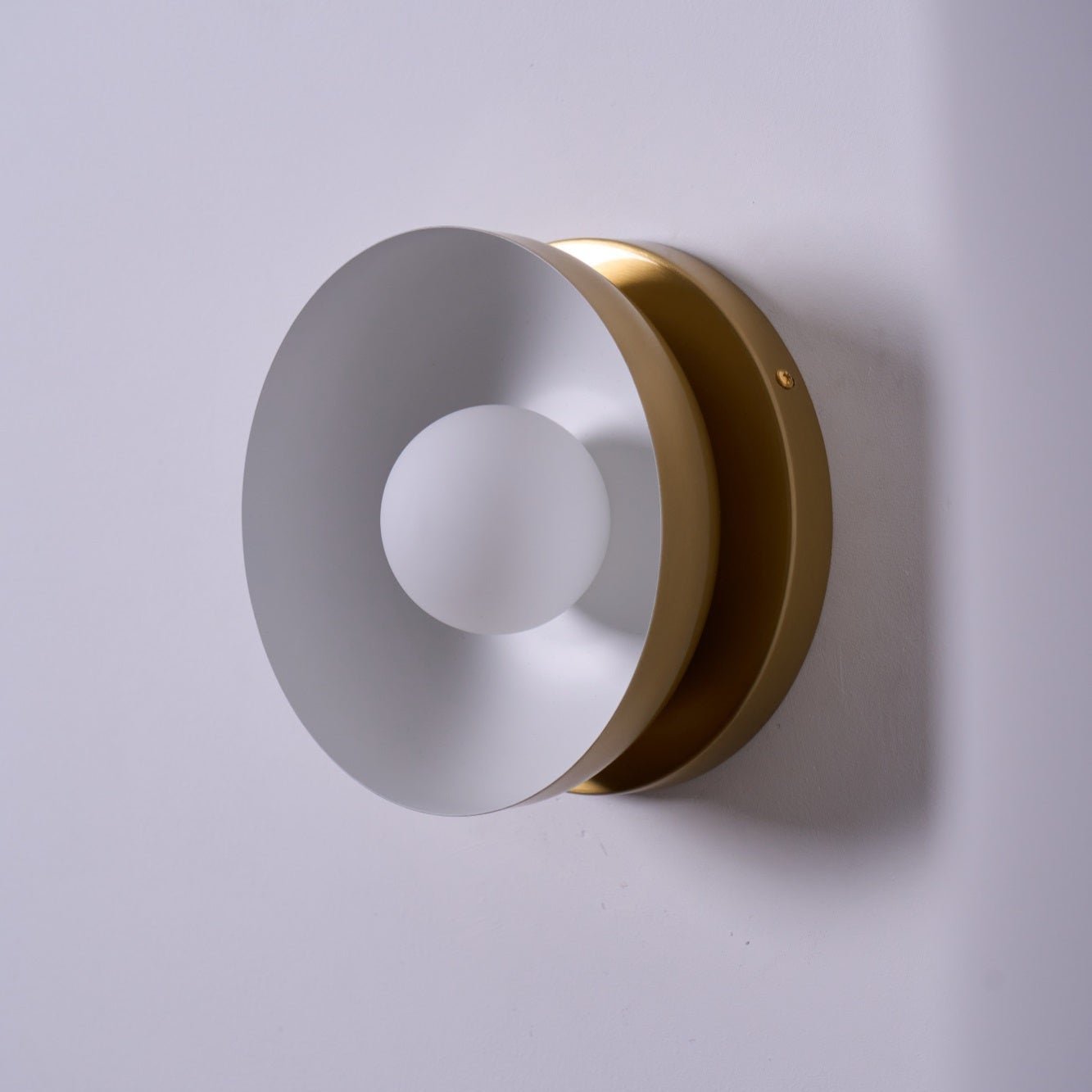 Vethaora Modern Minimalist Solar Eclipse Brass Glass Wall Light-Neutral Decor