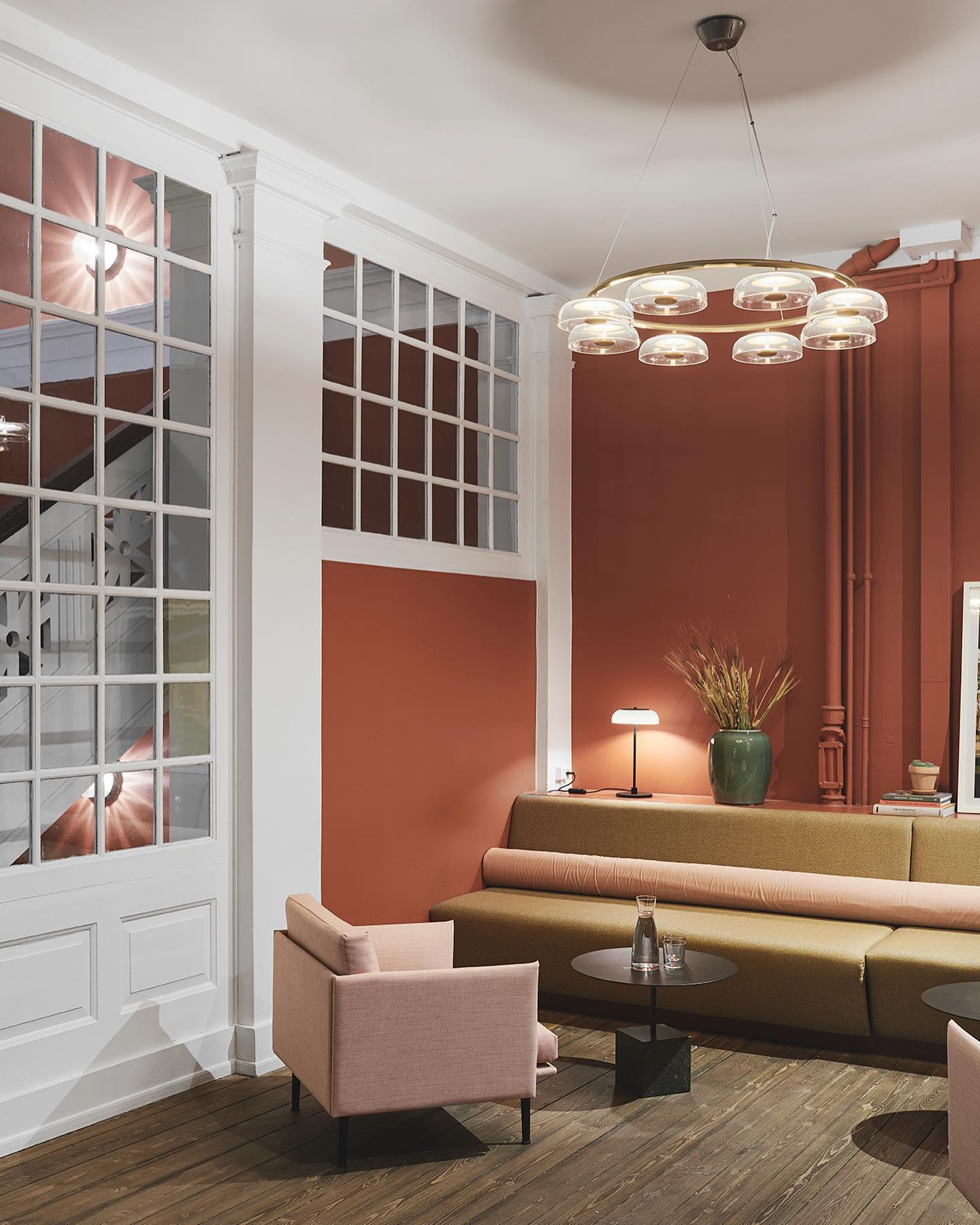 Aethera Circular Glass Chandelier-Neutral Decor