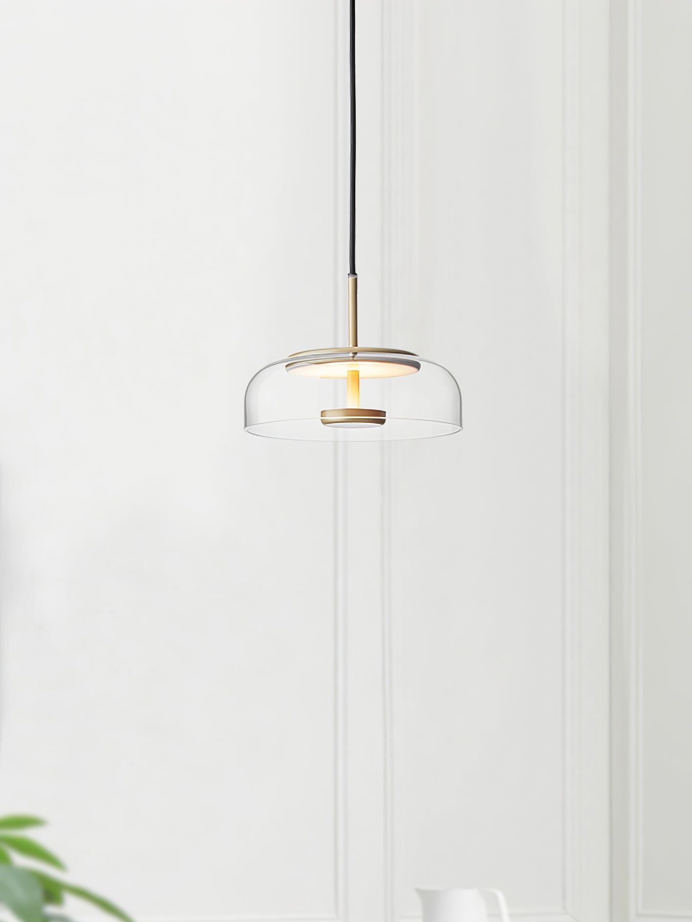 Lustra Pendant Lamp Transparent Glass Sleek-Neutral Decor