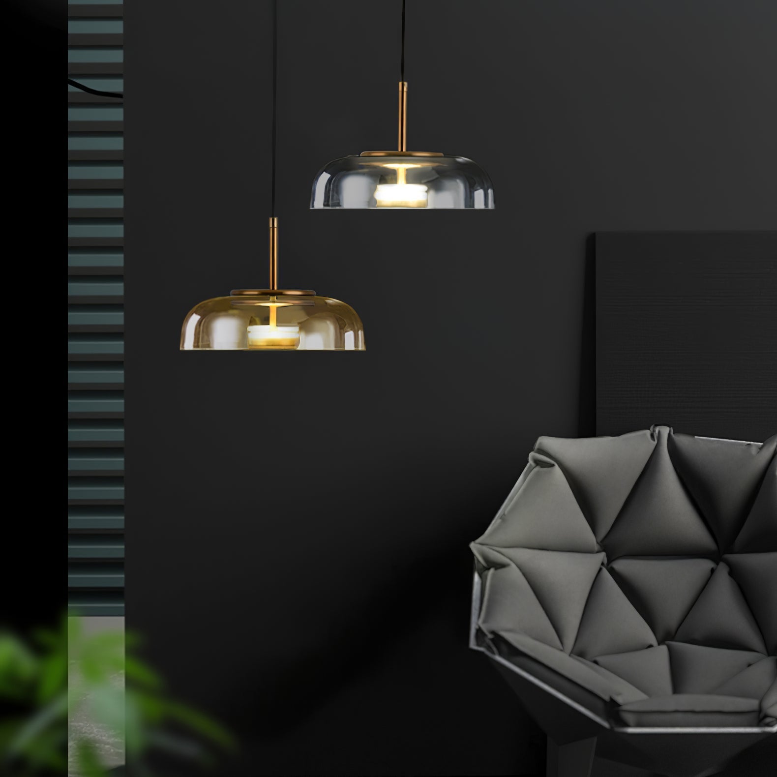 Lustra Pendant Lamp Transparent Glass Sleek-Neutral Decor