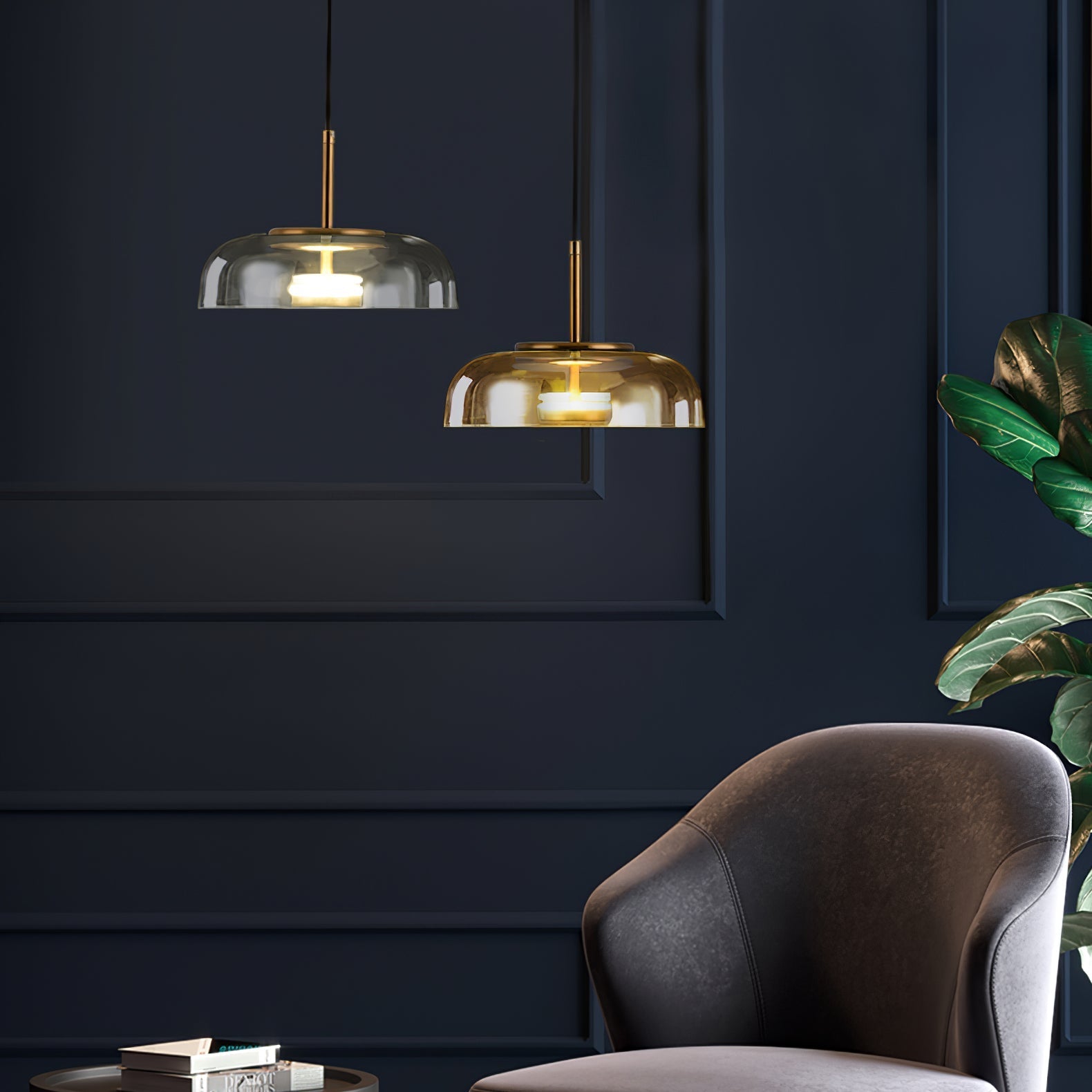 Lustra Pendant Lamp Transparent Glass Sleek-Neutral Decor