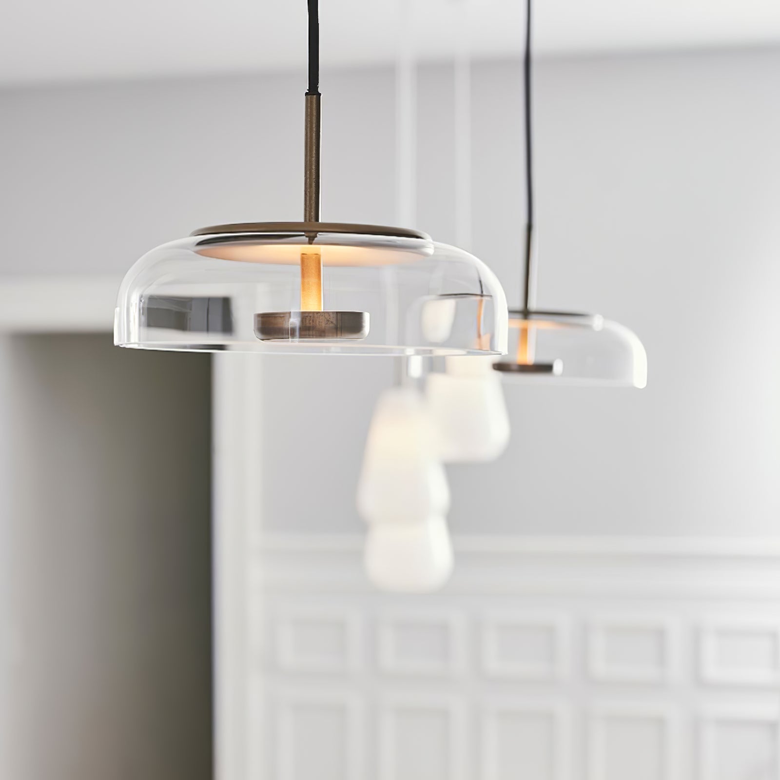 Lustra Pendant Lamp Transparent Glass Sleek-Neutral Decor