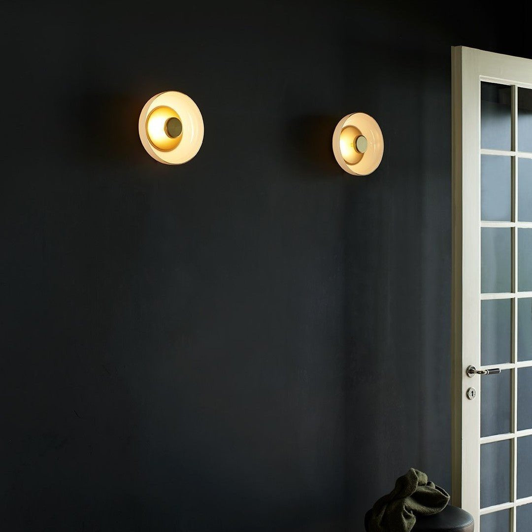 Aether Brass Glass Wall Light-Neutral Decor