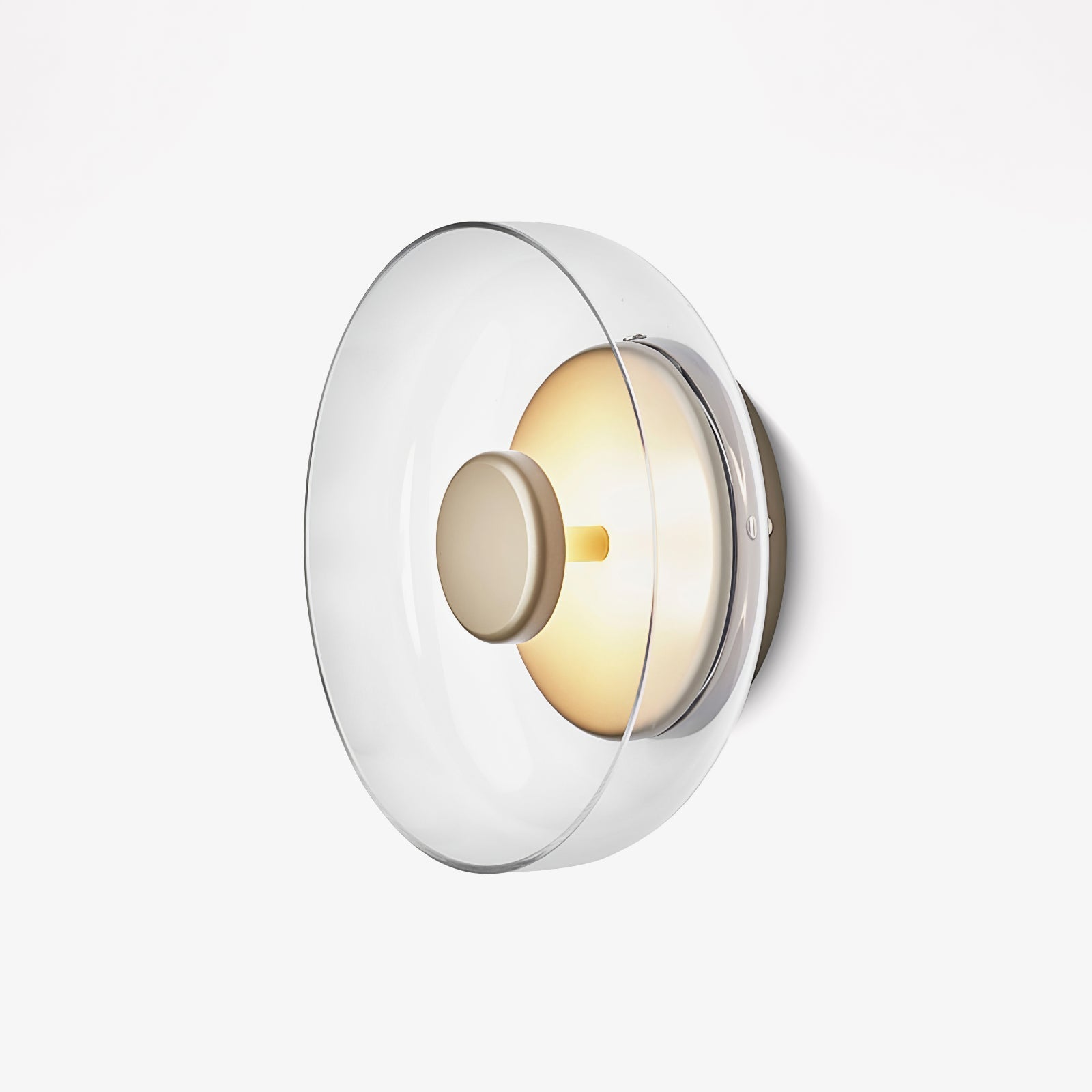 Aether Brass Glass Wall Light-Neutral Decor