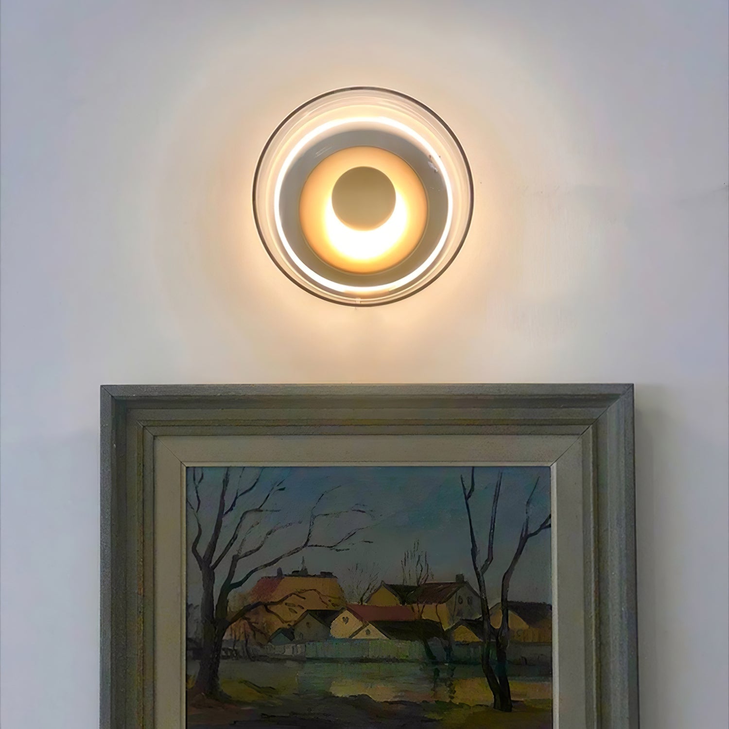Aether Brass Glass Wall Light-Neutral Decor