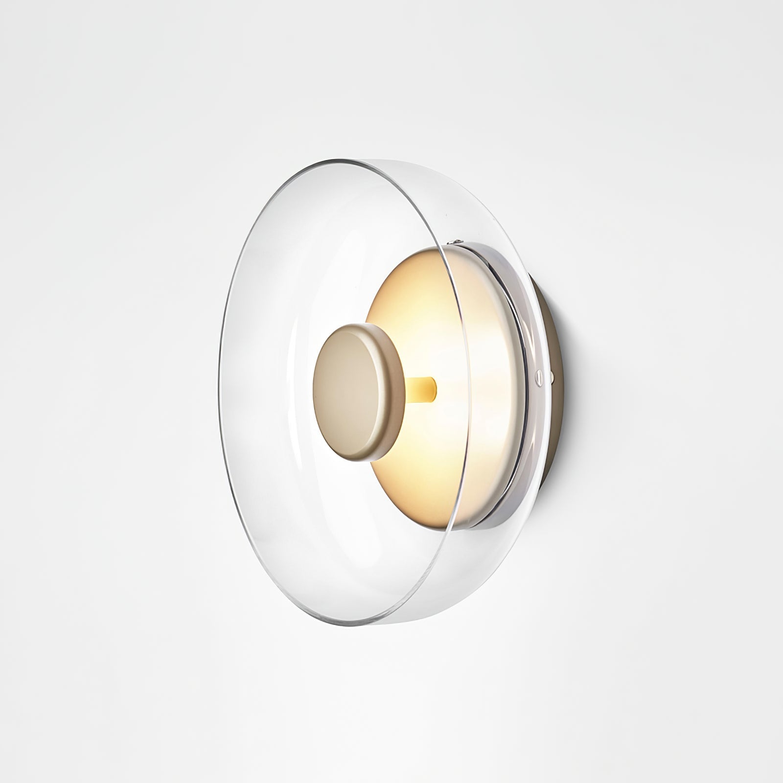 Aether Brass Glass Wall Light-Neutral Decor