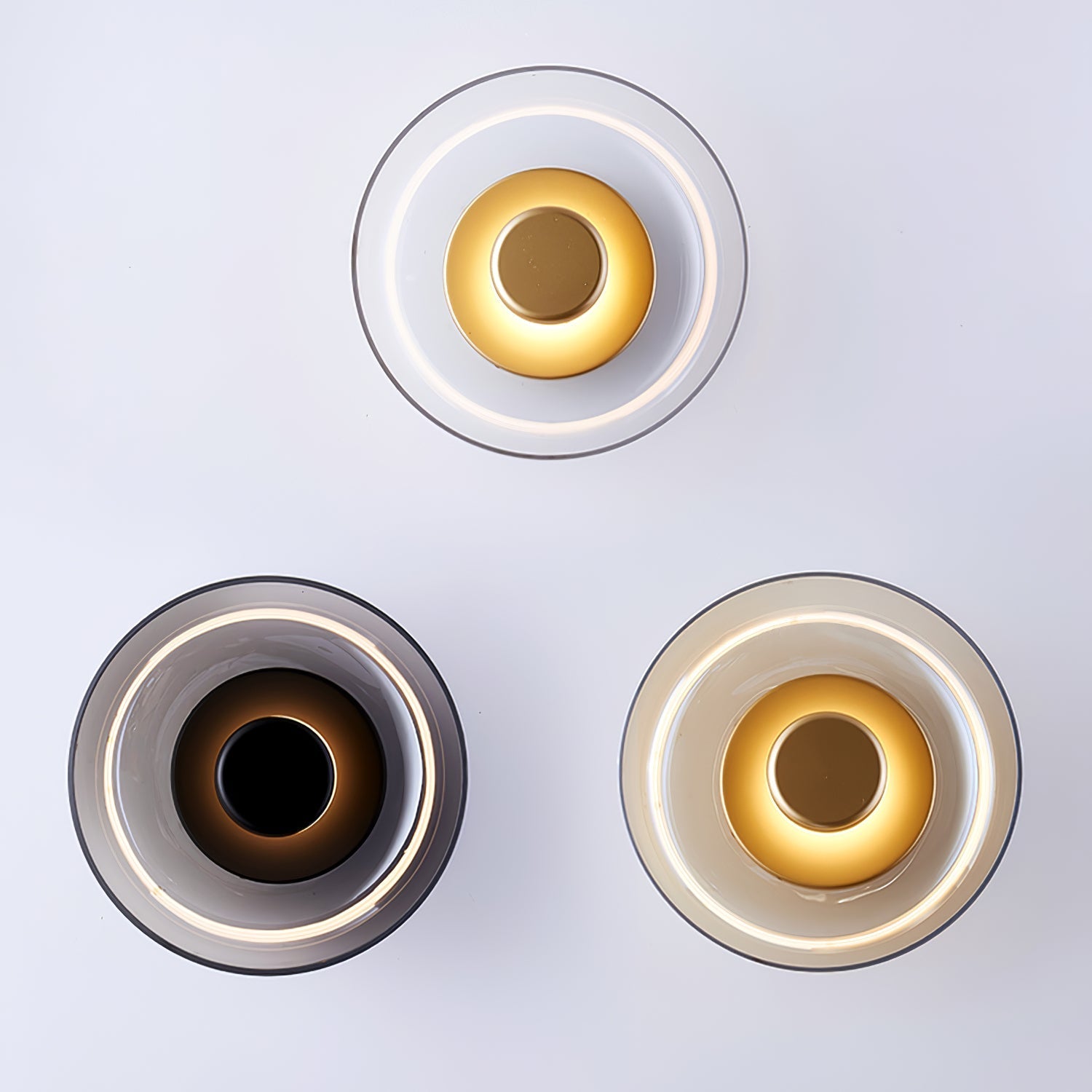 Aether Brass Glass Wall Light-Neutral Decor