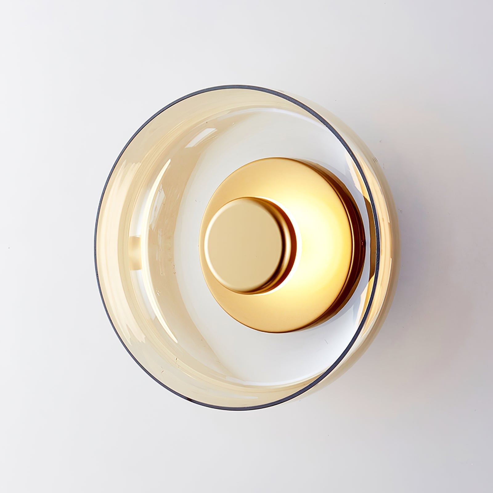 Aether Brass Glass Wall Light-Neutral Decor