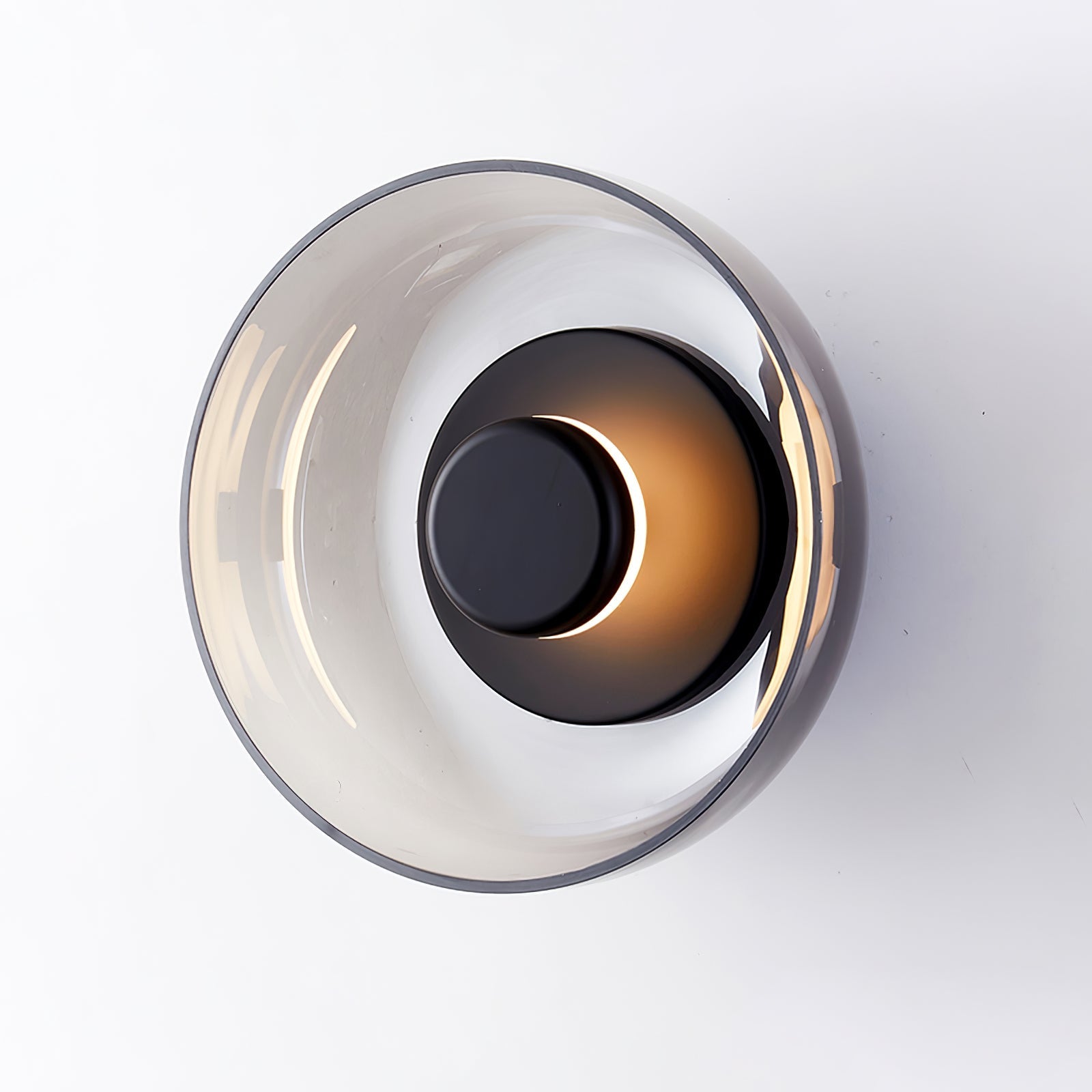 Aether Brass Glass Wall Light-Neutral Decor