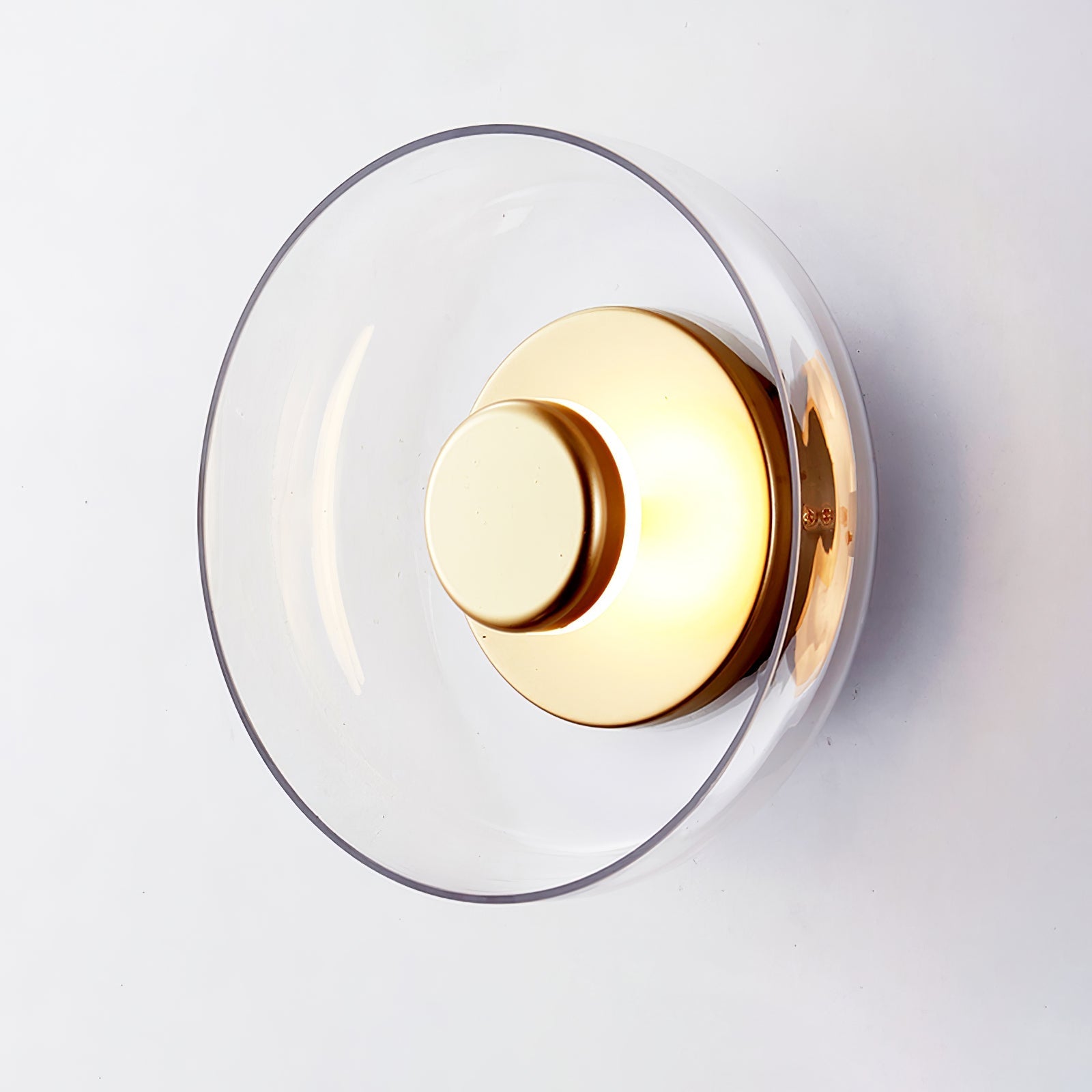 Aether Brass Glass Wall Light-Neutral Decor