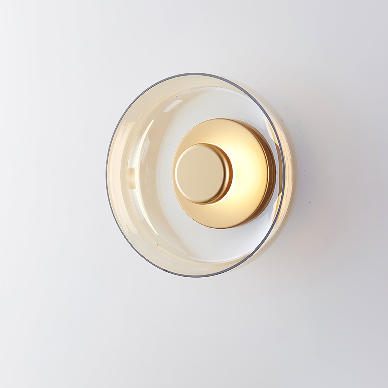 Aether Brass Glass Wall Light-Neutral Decor