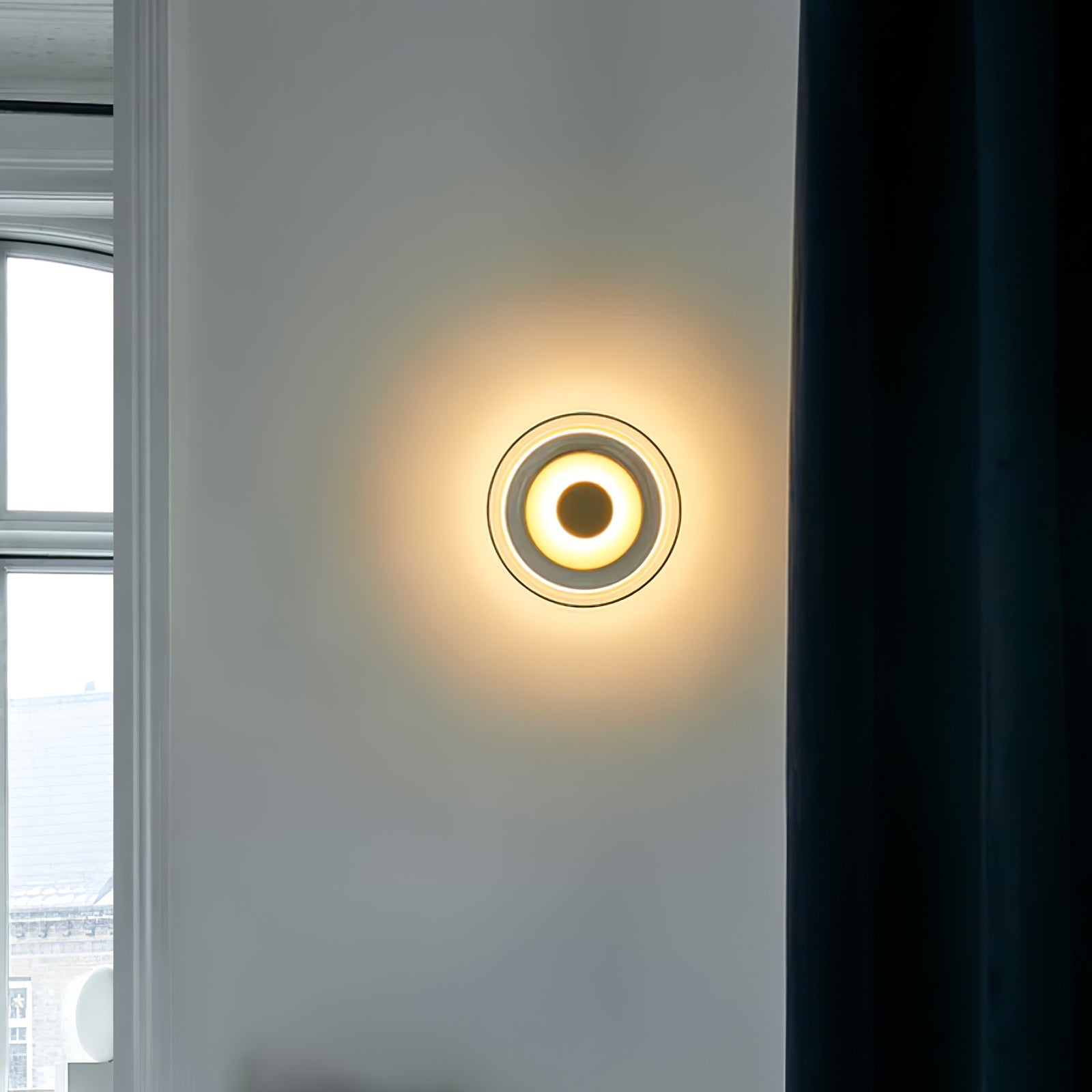 Aether Brass Glass Wall Light-Neutral Decor