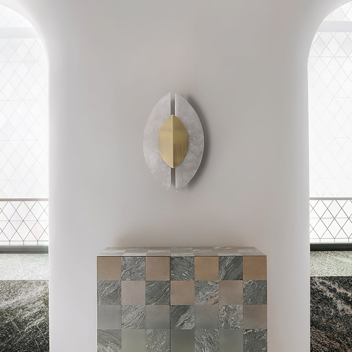 Orla Alabaster Wall Light-Neutral Decor