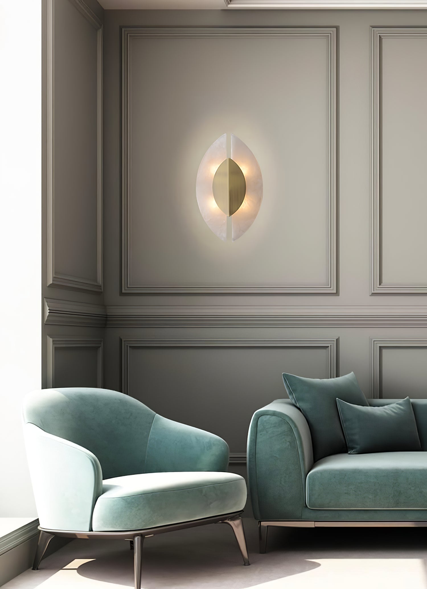 Orla Alabaster Wall Light-Neutral Decor