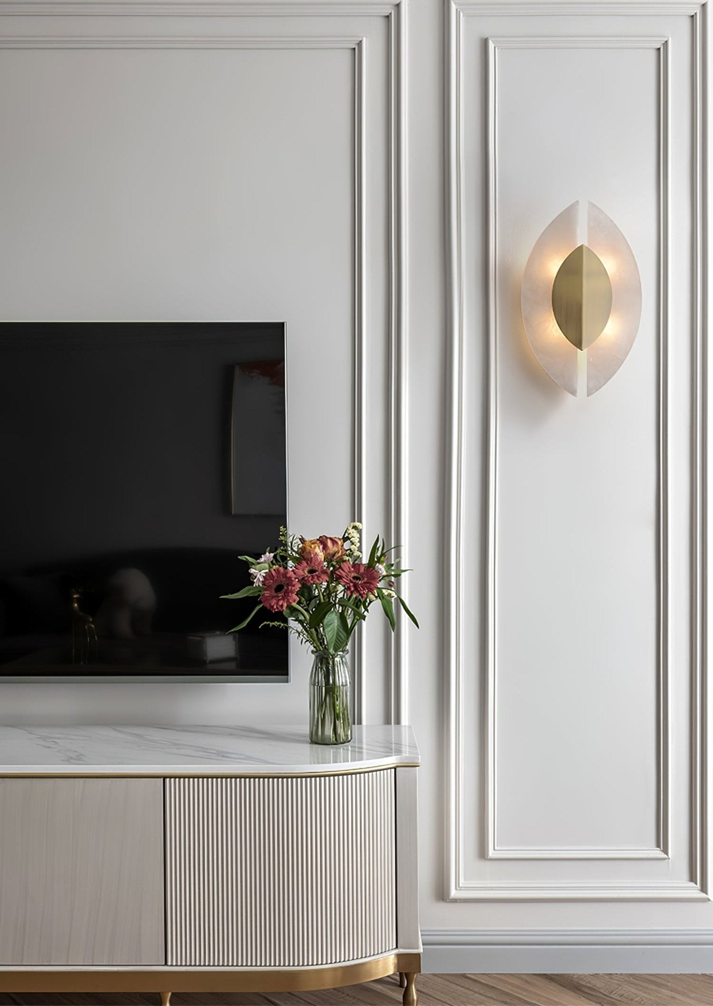 Orla Alabaster Wall Light-Neutral Decor