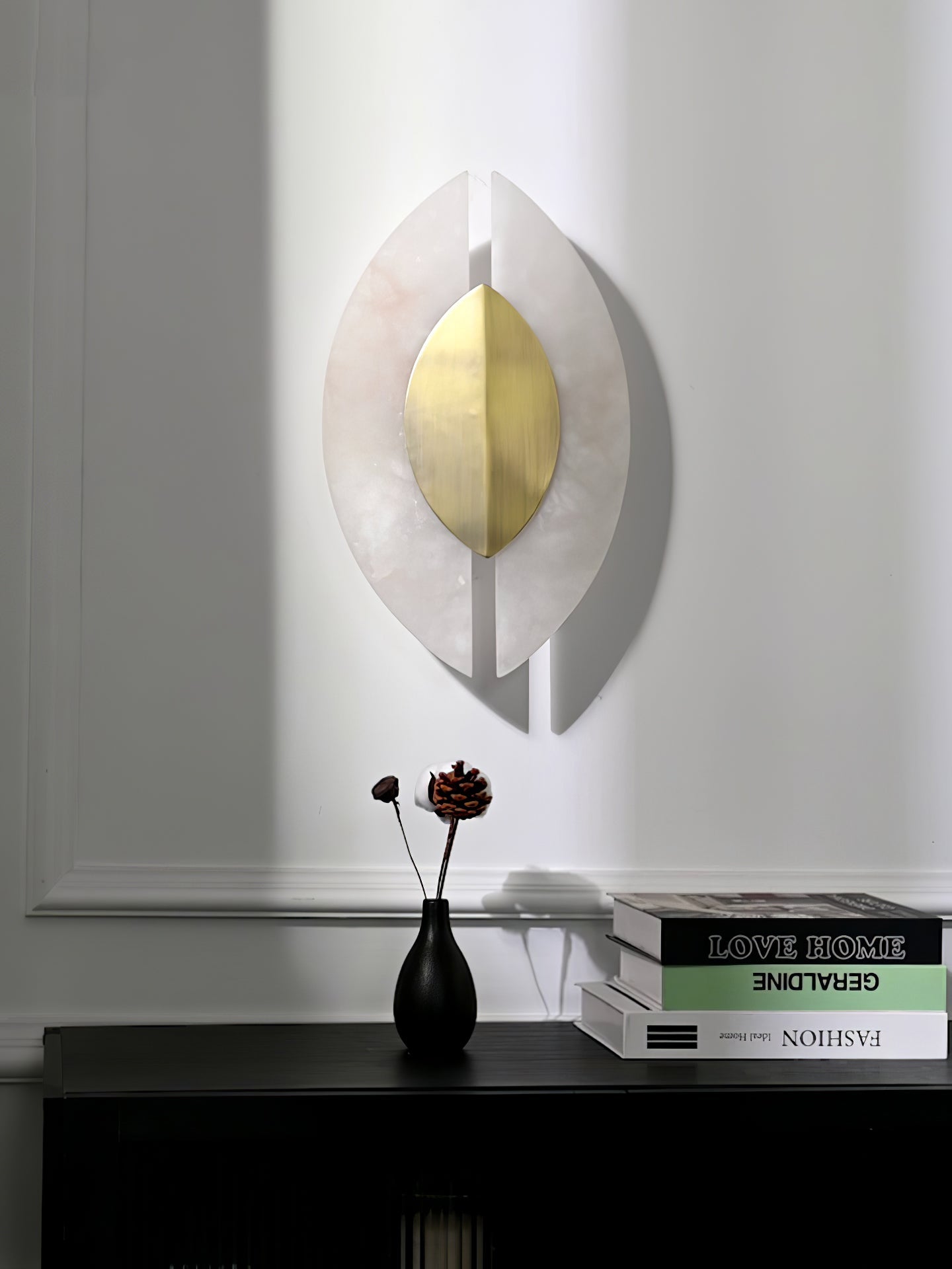 Orla Alabaster Wall Light-Neutral Decor