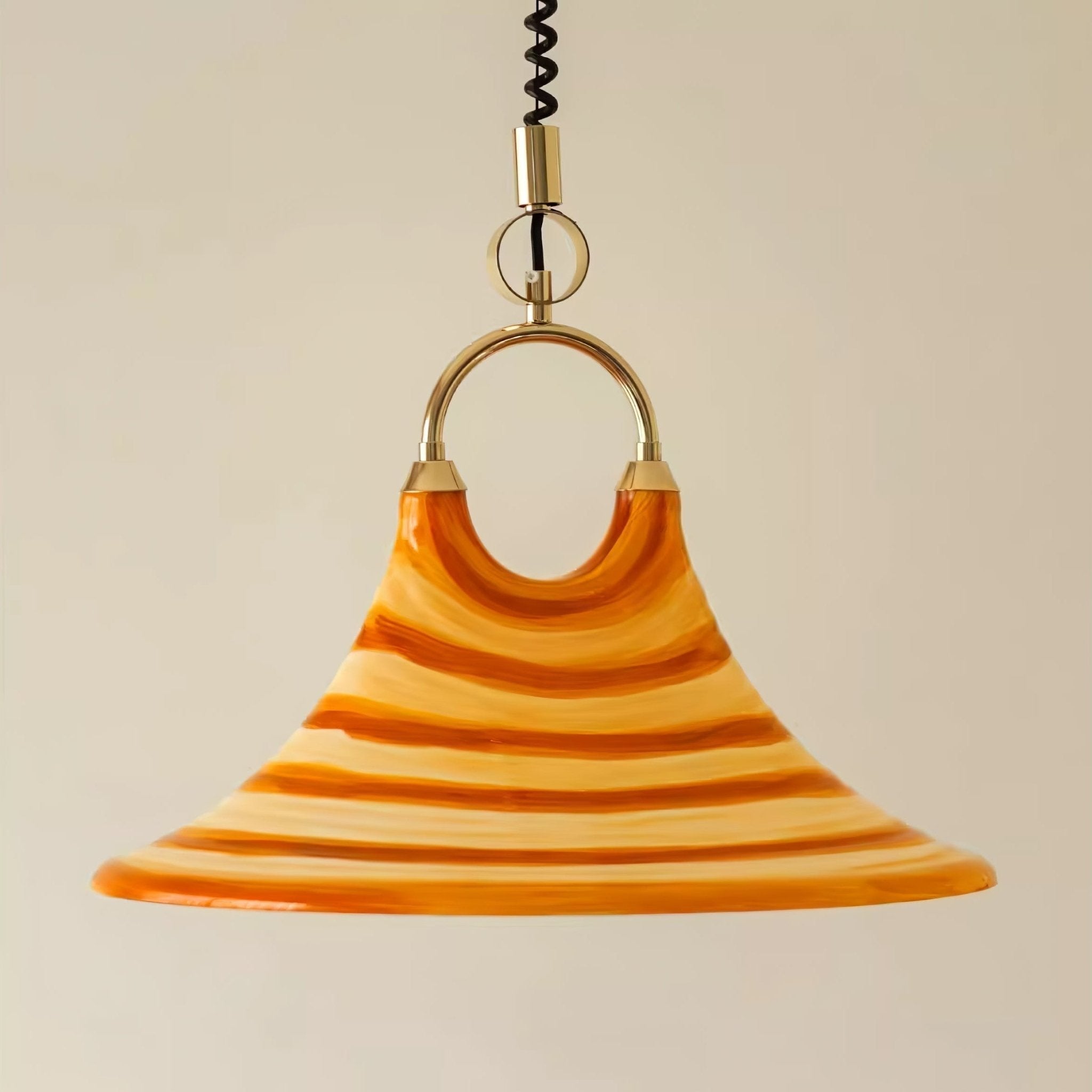 Aurmiros Modern Minimalist Swirl Glass Pendant Light-Neutral Decor