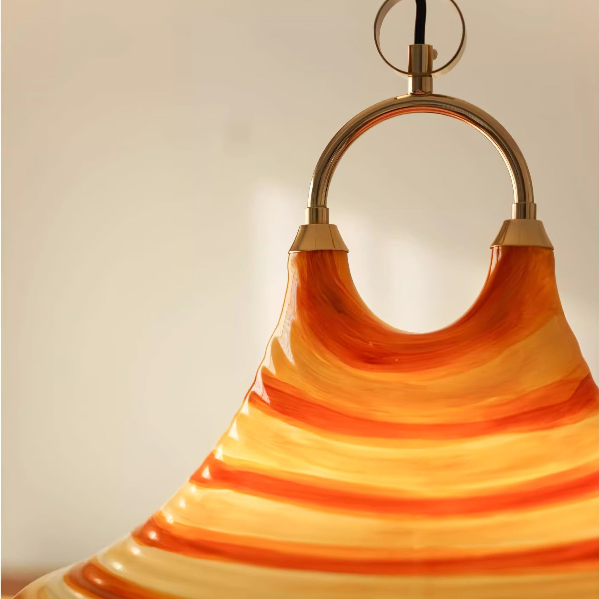 Aurmiros Modern Minimalist Swirl Glass Pendant Light-Neutral Decor