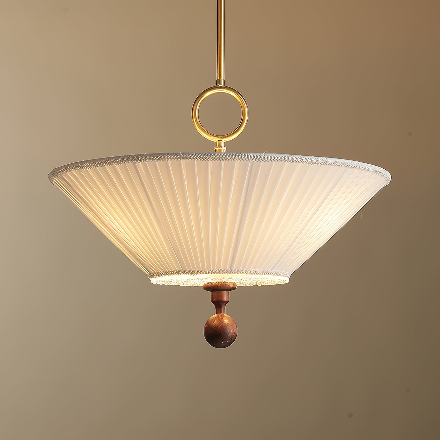 Maltik Pleated Pendant Light-Neutral Decor