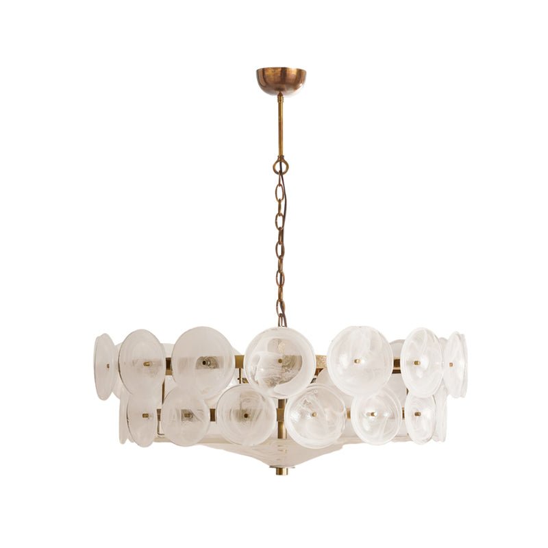 Aurora Chandelier Murano Glass Disc Vintage-Neutral Decor