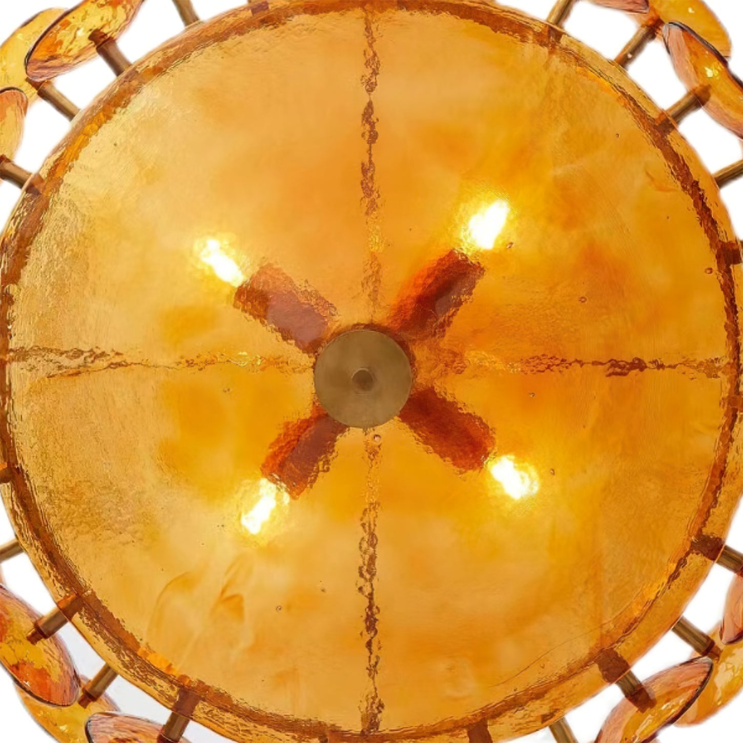 Aurora Chandelier Murano Glass Disc Vintage-Neutral Decor