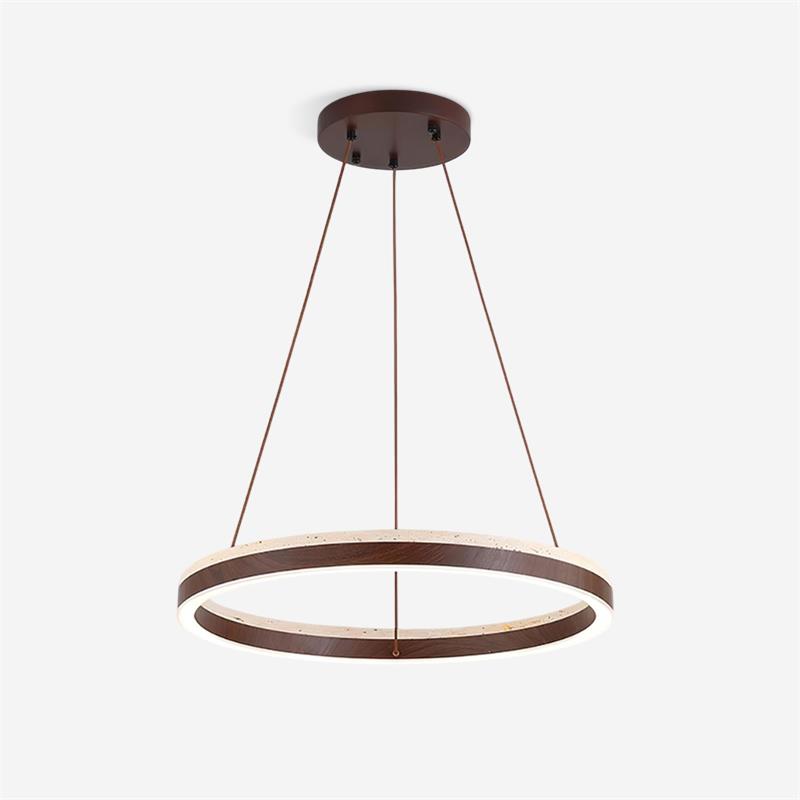 Ritta  Chandelier  Travertine Geometry Ring